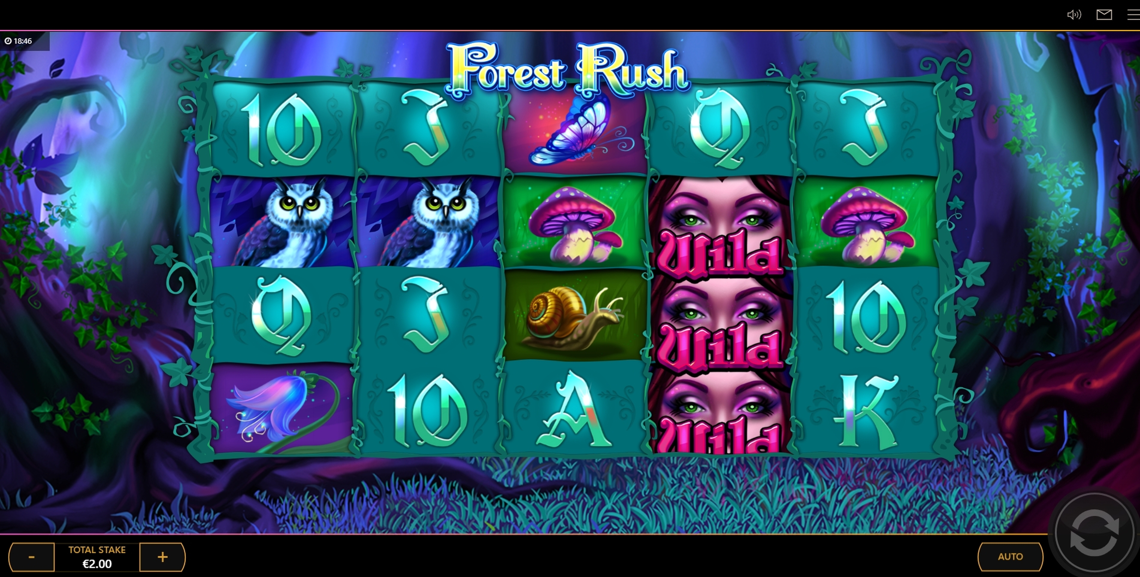 Reels in Forest Rush Slot Game by Cayetano Gaming