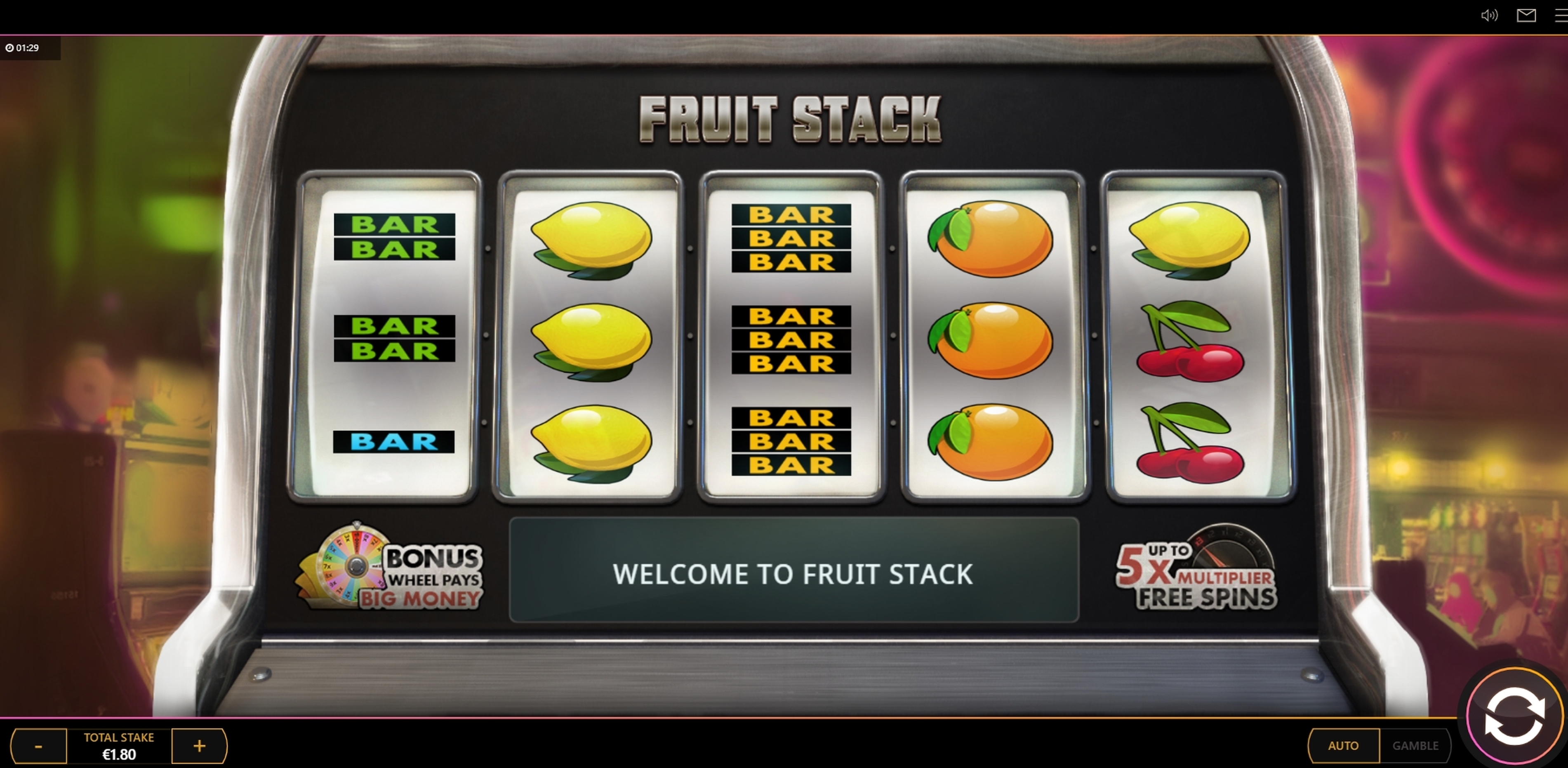 Reels in Fruit Stack Slot Game by Cayetano Gaming