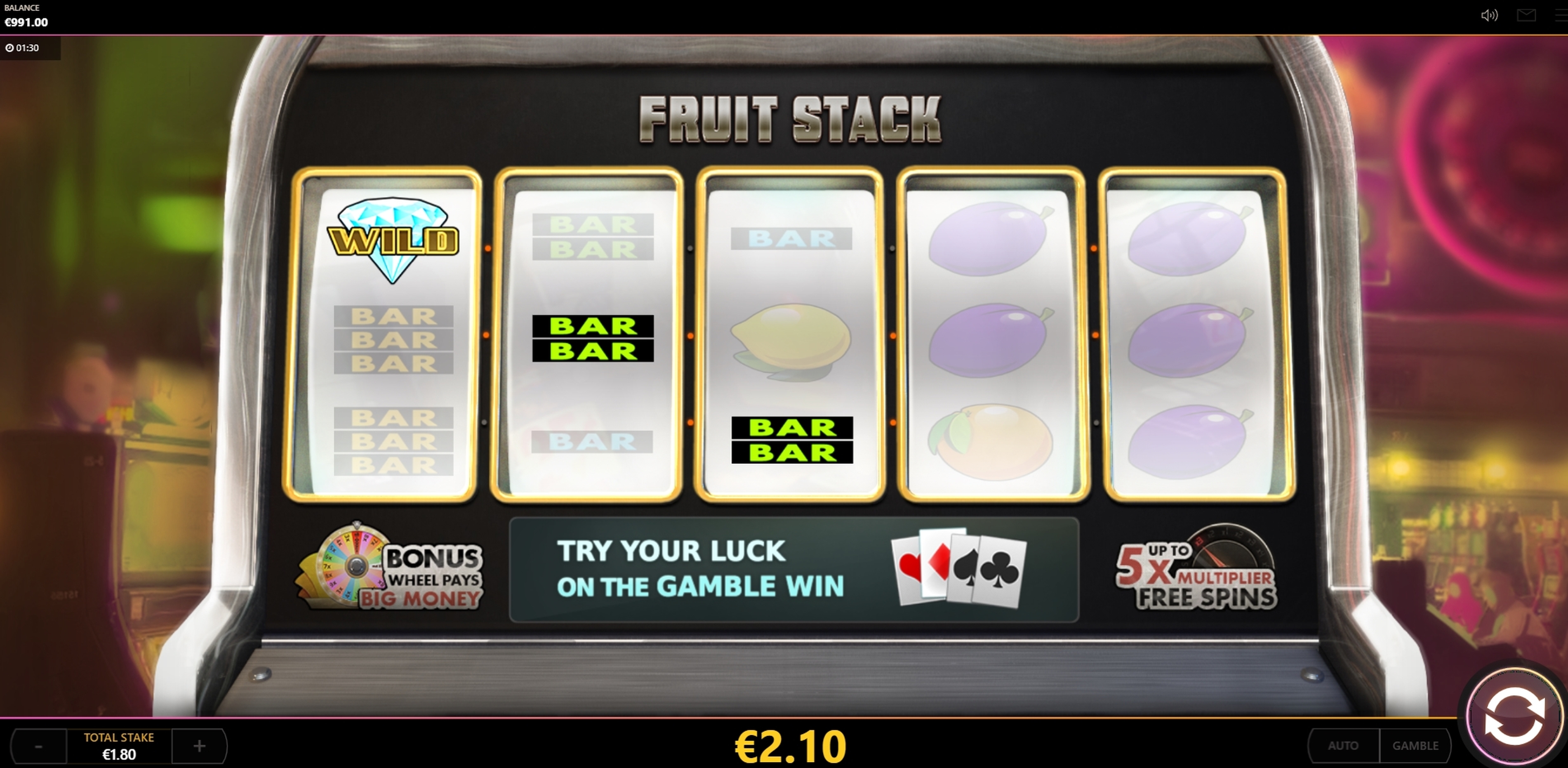 Win Money in Fruit Stack Free Slot Game by Cayetano Gaming