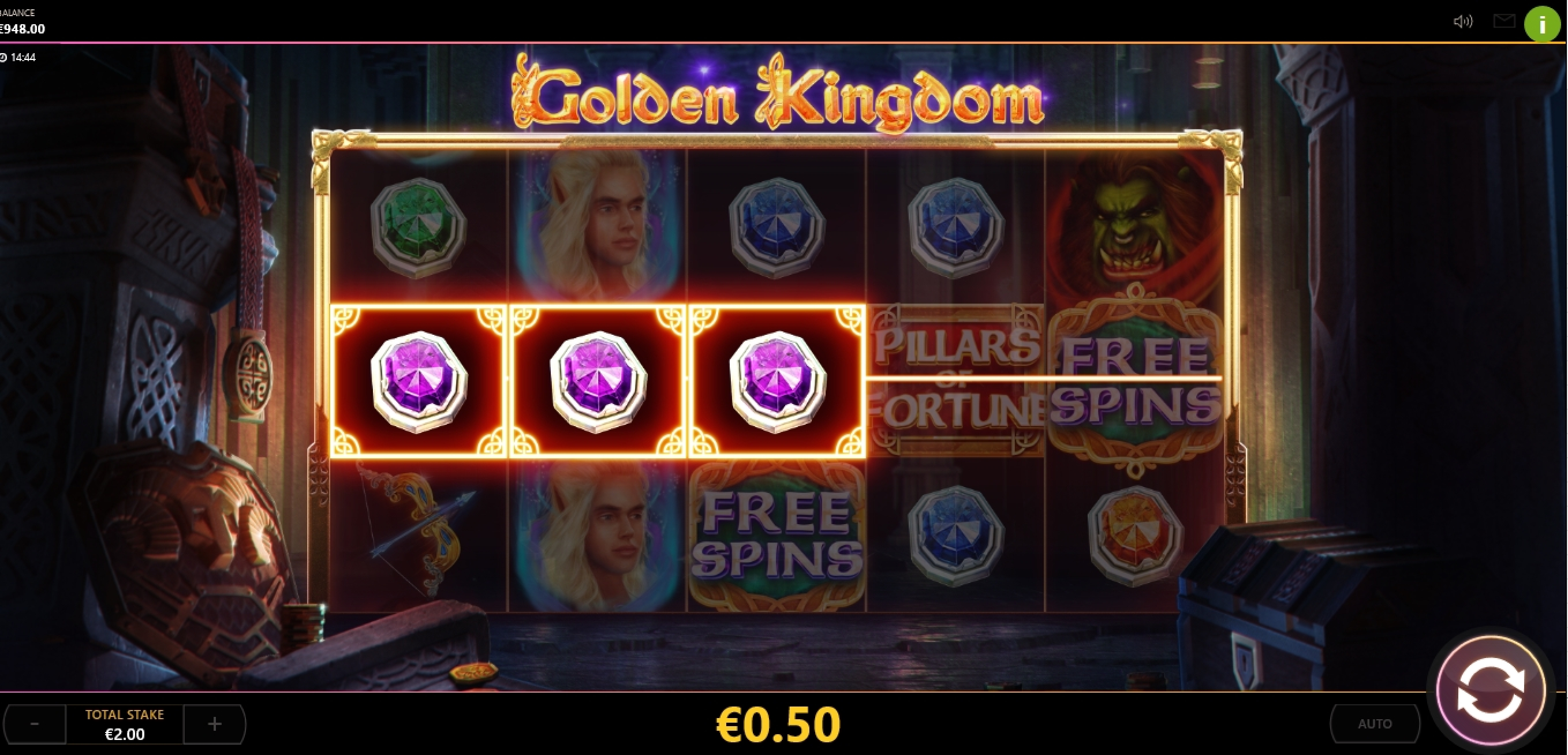 Win Money in Golden Kingdom Free Slot Game by Cayetano Gaming