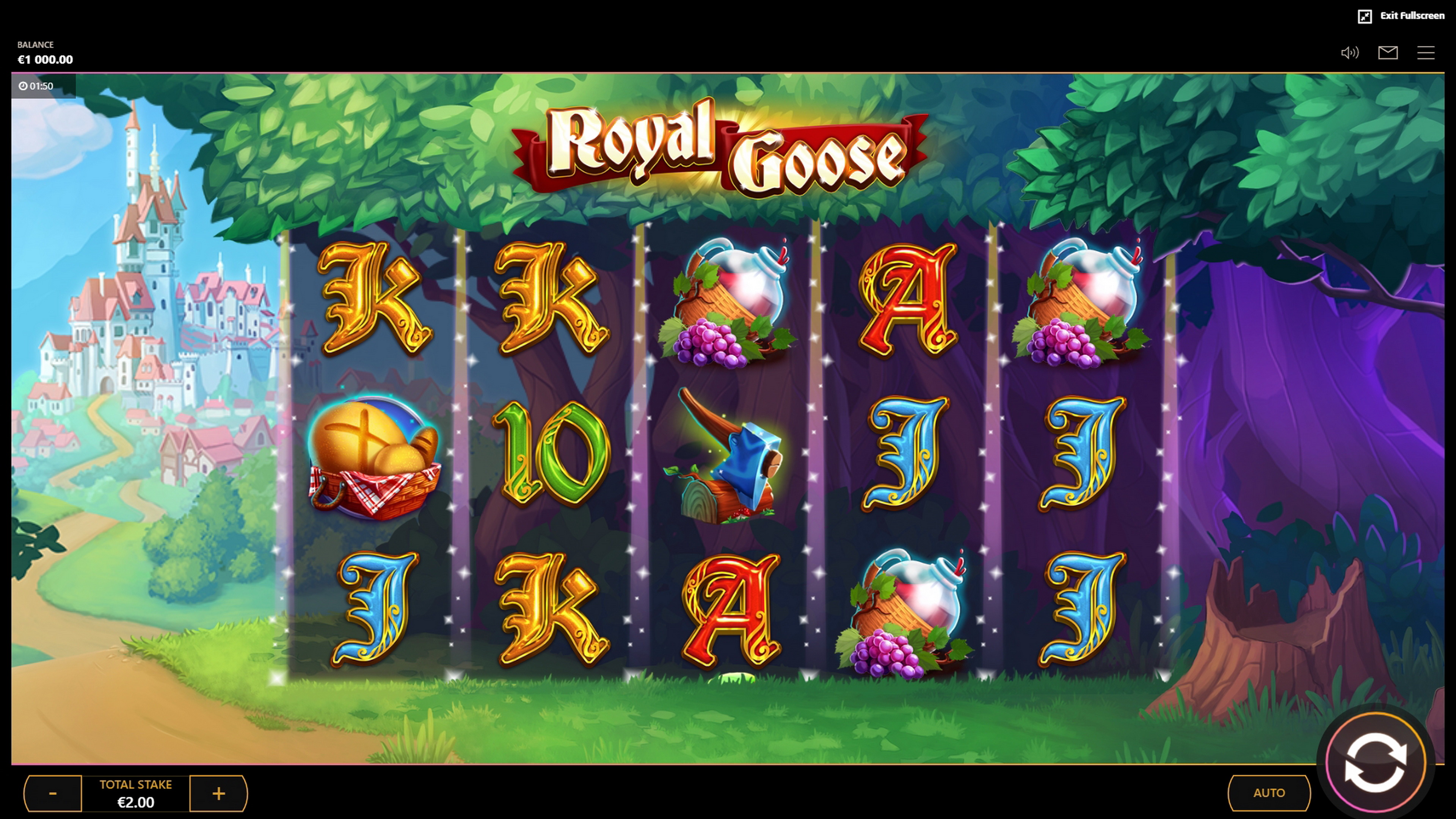 Reels in Royal Goose Slot Game by Cayetano Gaming