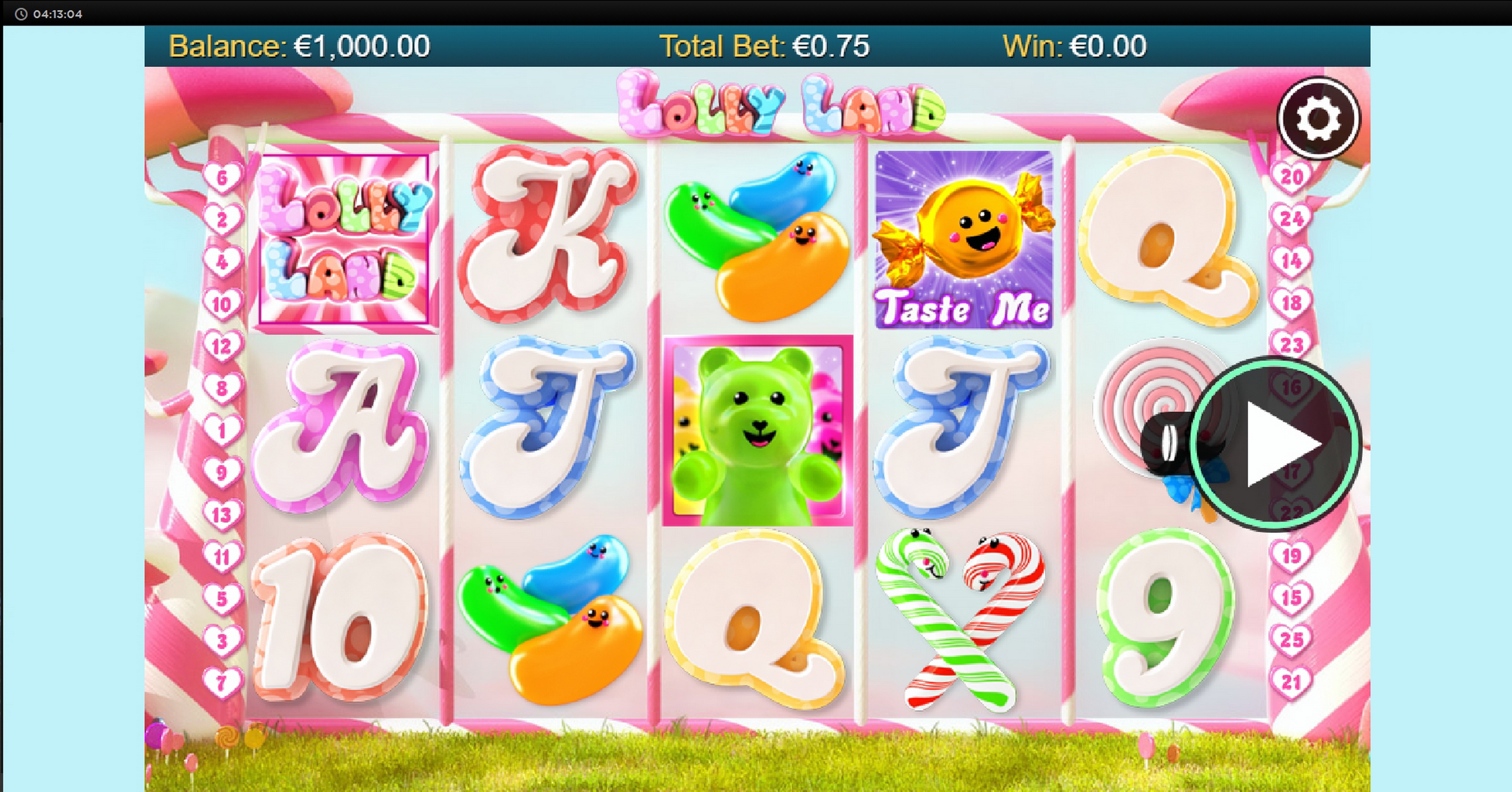Reels in Lolly Land Slot Game by Chance Interactive