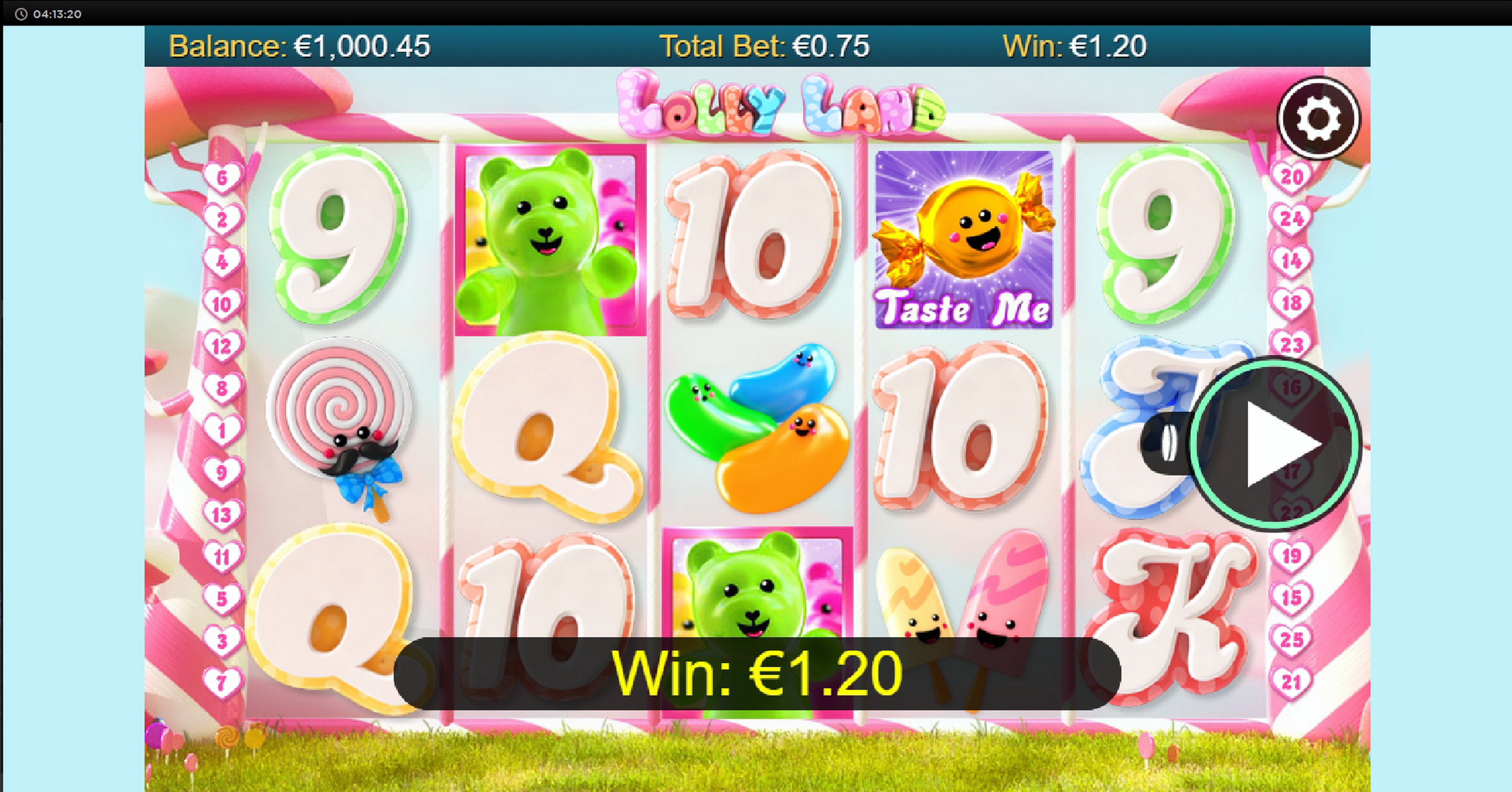 Win Money in Lolly Land Free Slot Game by Chance Interactive