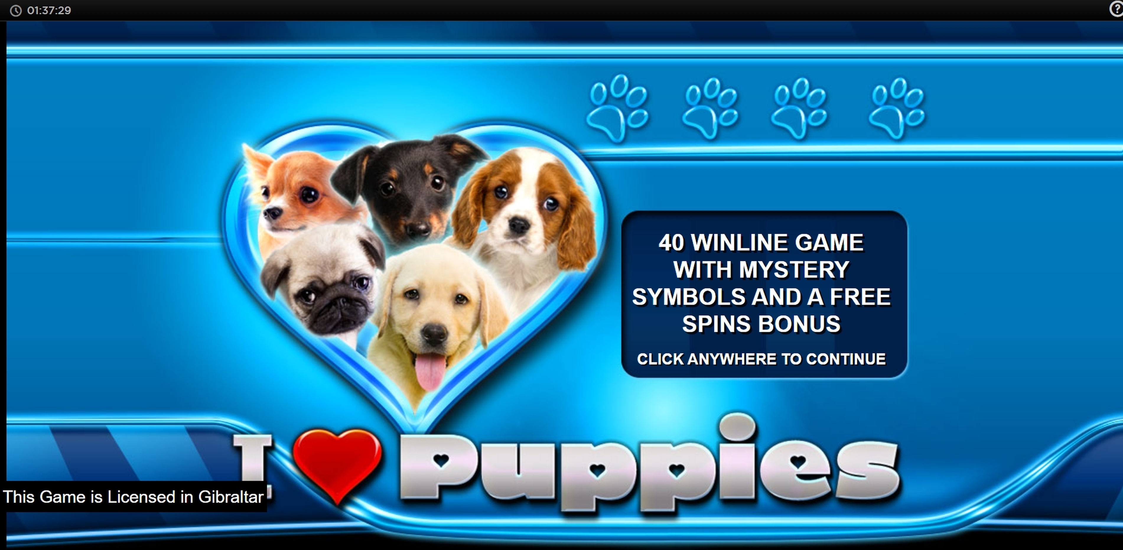Play I Heart Puppies Free Casino Slot Game by CR Games