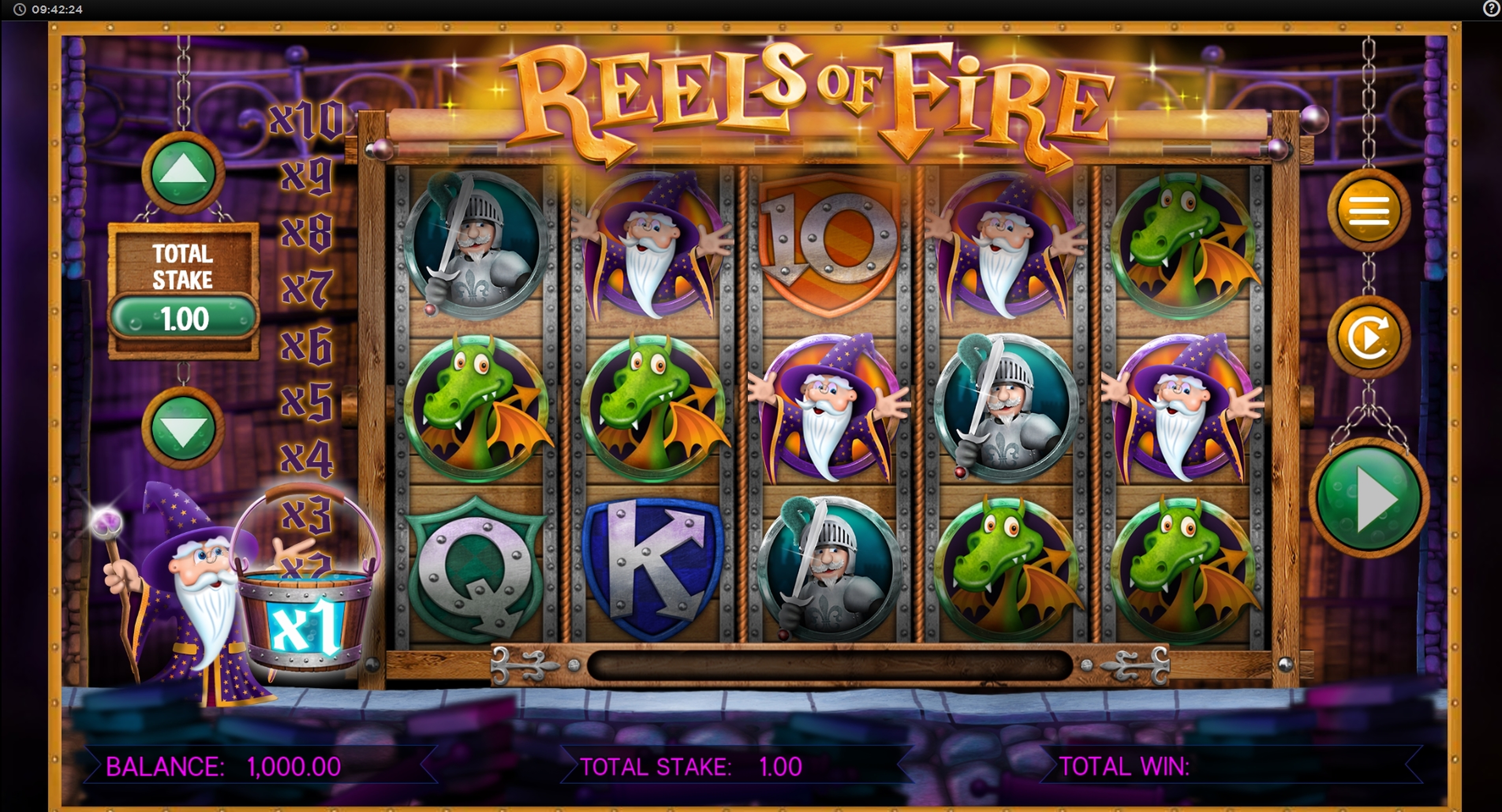 Reels in Reels of Fire Slot Game by CORE Gaming