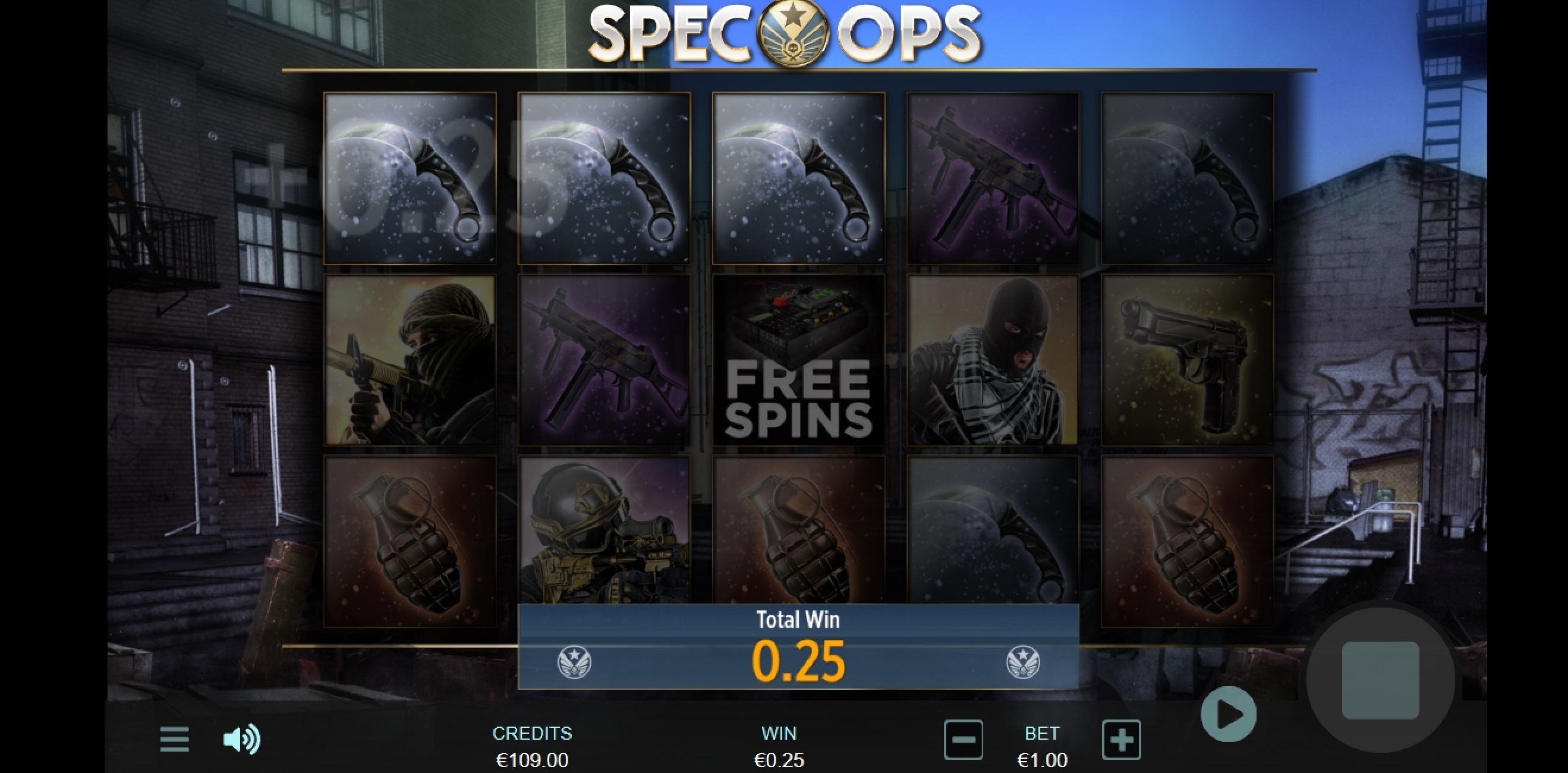 Win Money in Spec-Ops Free Slot Game by Cubeia
