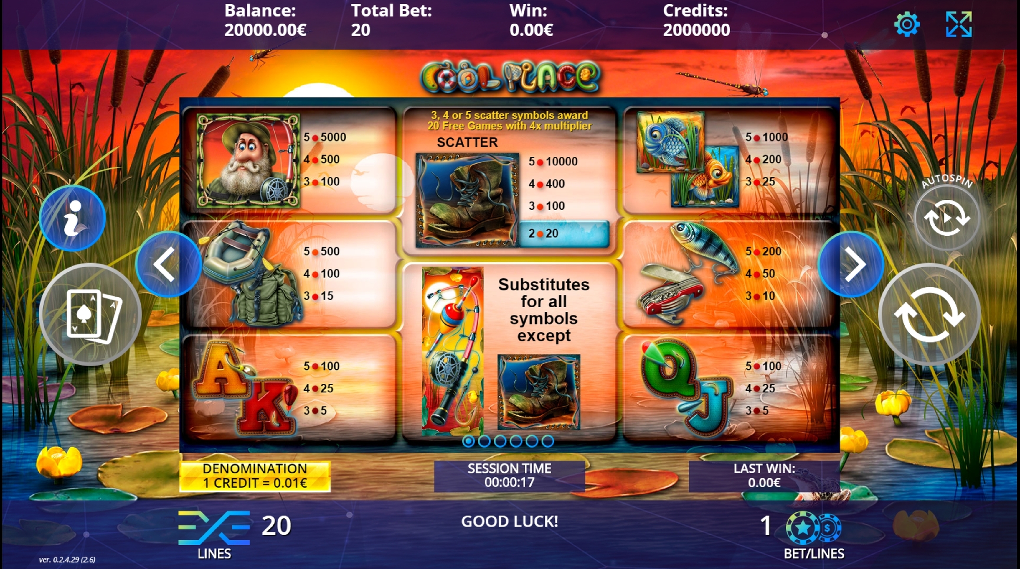 Info of Cool Place Slot Game by DLV