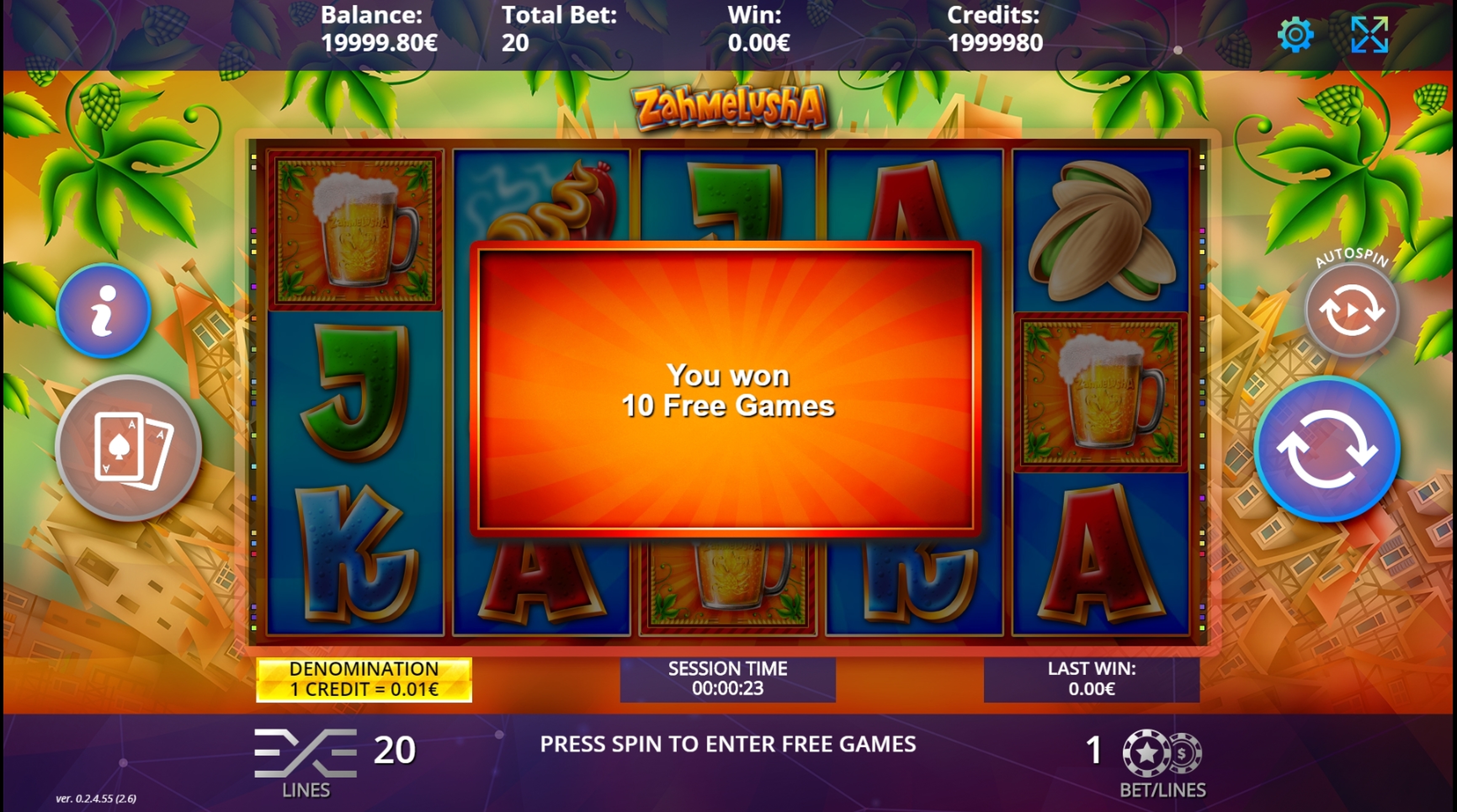 Win Money in Zahmelusha Free Slot Game by DLV