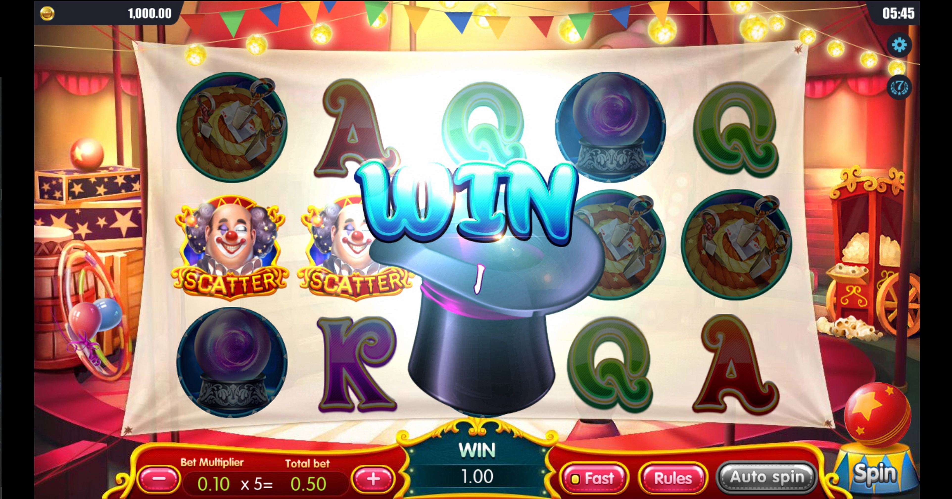 Win Money in Crazy Circus Free Slot Game by Dreamtech Gaming