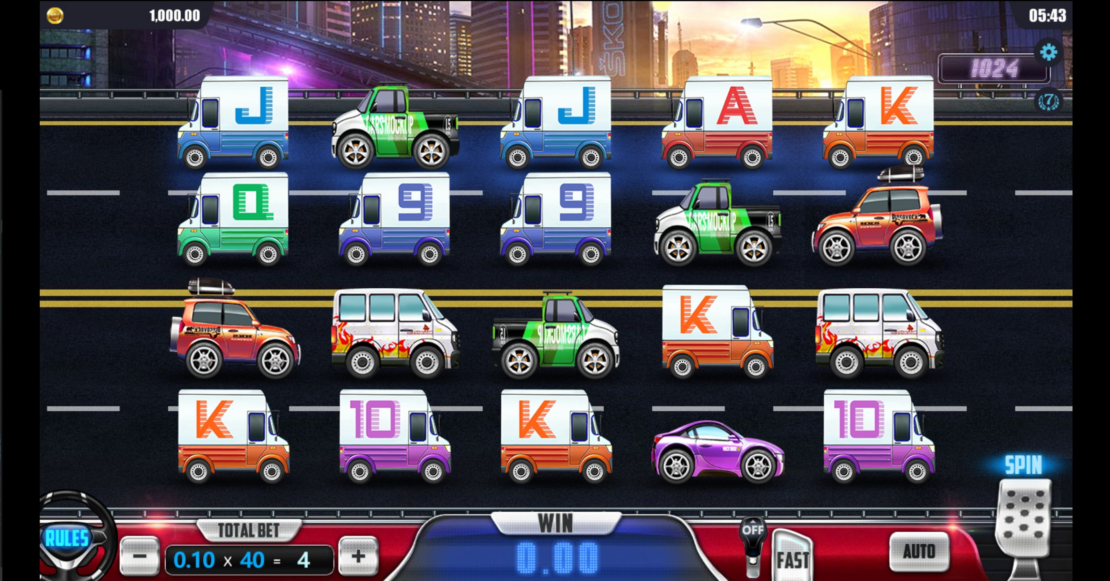 Reels in Cross Road Slot Game by Dreamtech Gaming
