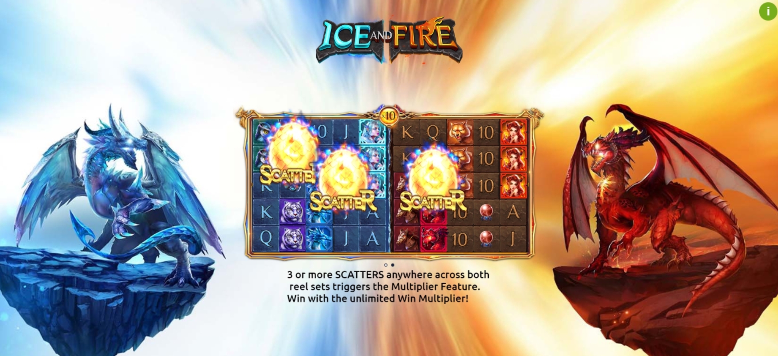 Play Ice and Fire Free Casino Slot Game by Dreamtech Gaming