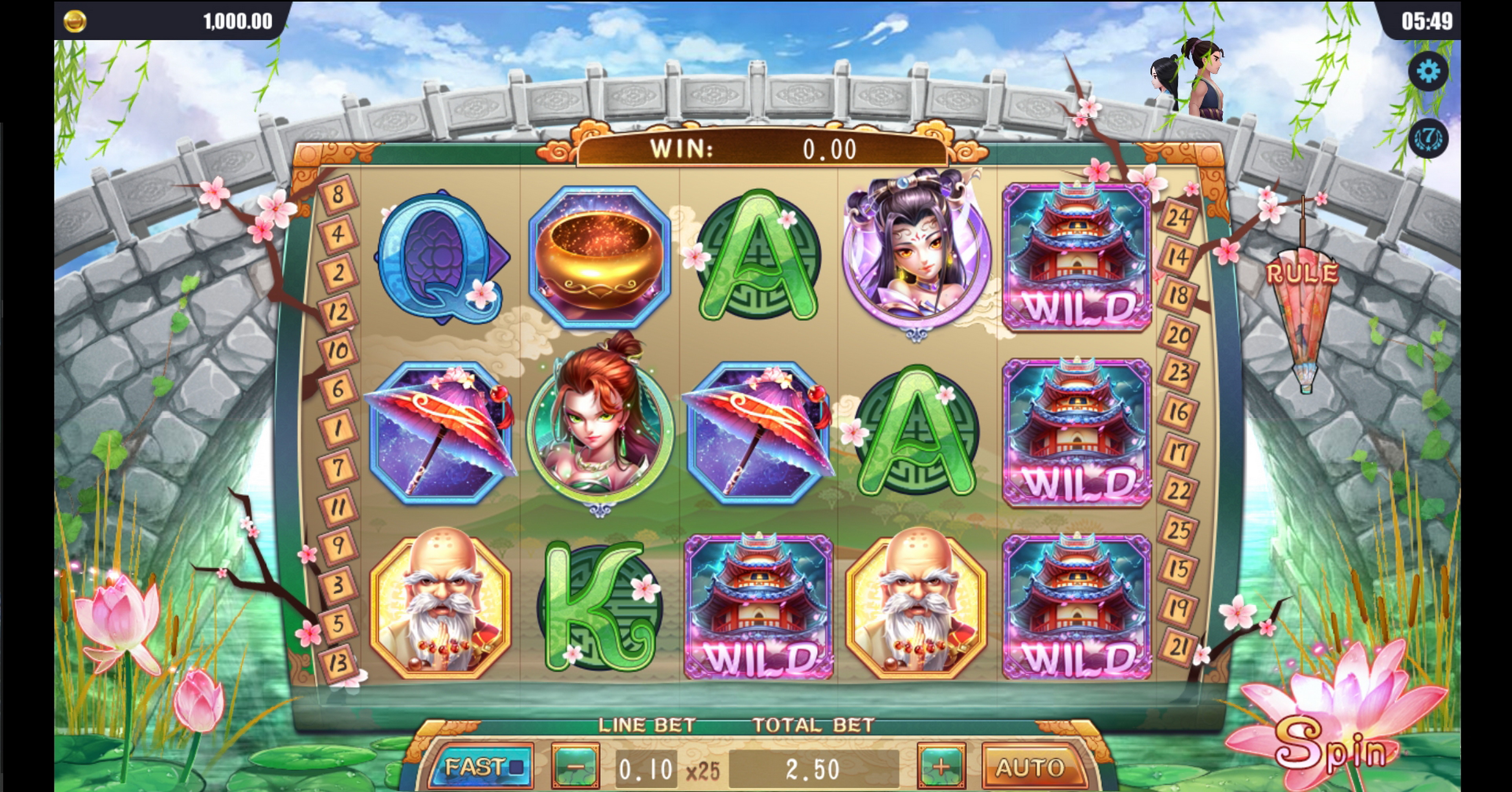 Reels in Tales of White Snake Slot Game by Dreamtech Gaming