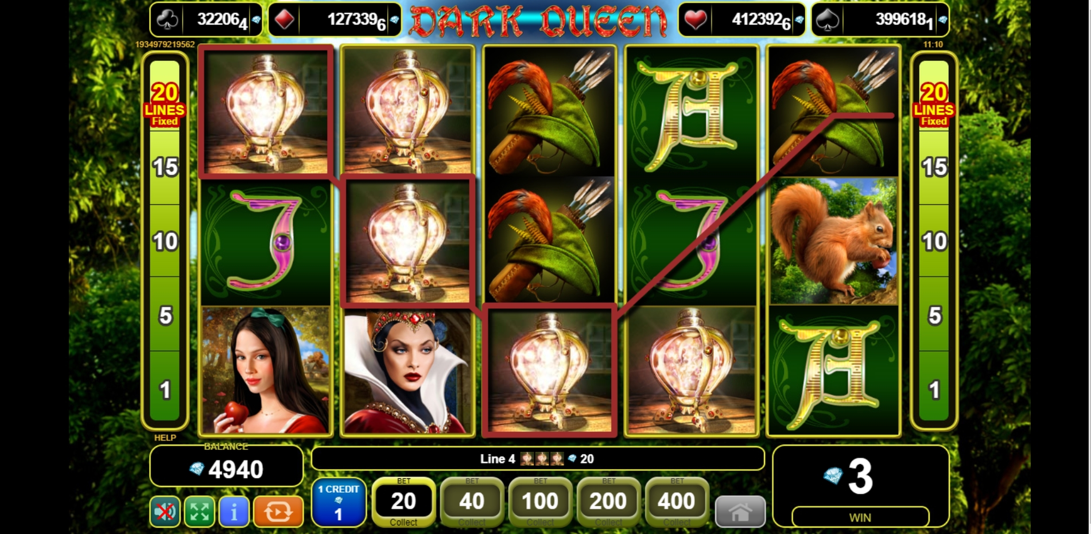 Win Money in Dark Queen Free Slot Game by EGT