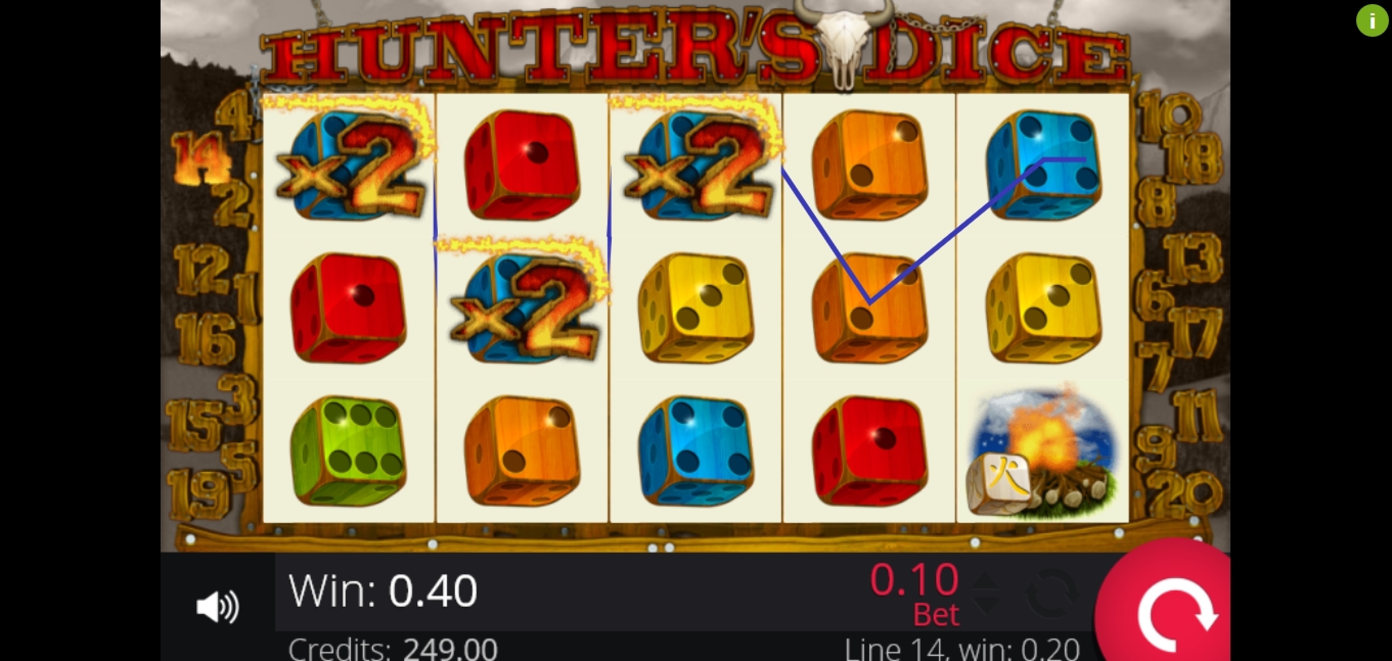 Win Money in Hunter's Dice Free Slot Game by EGT