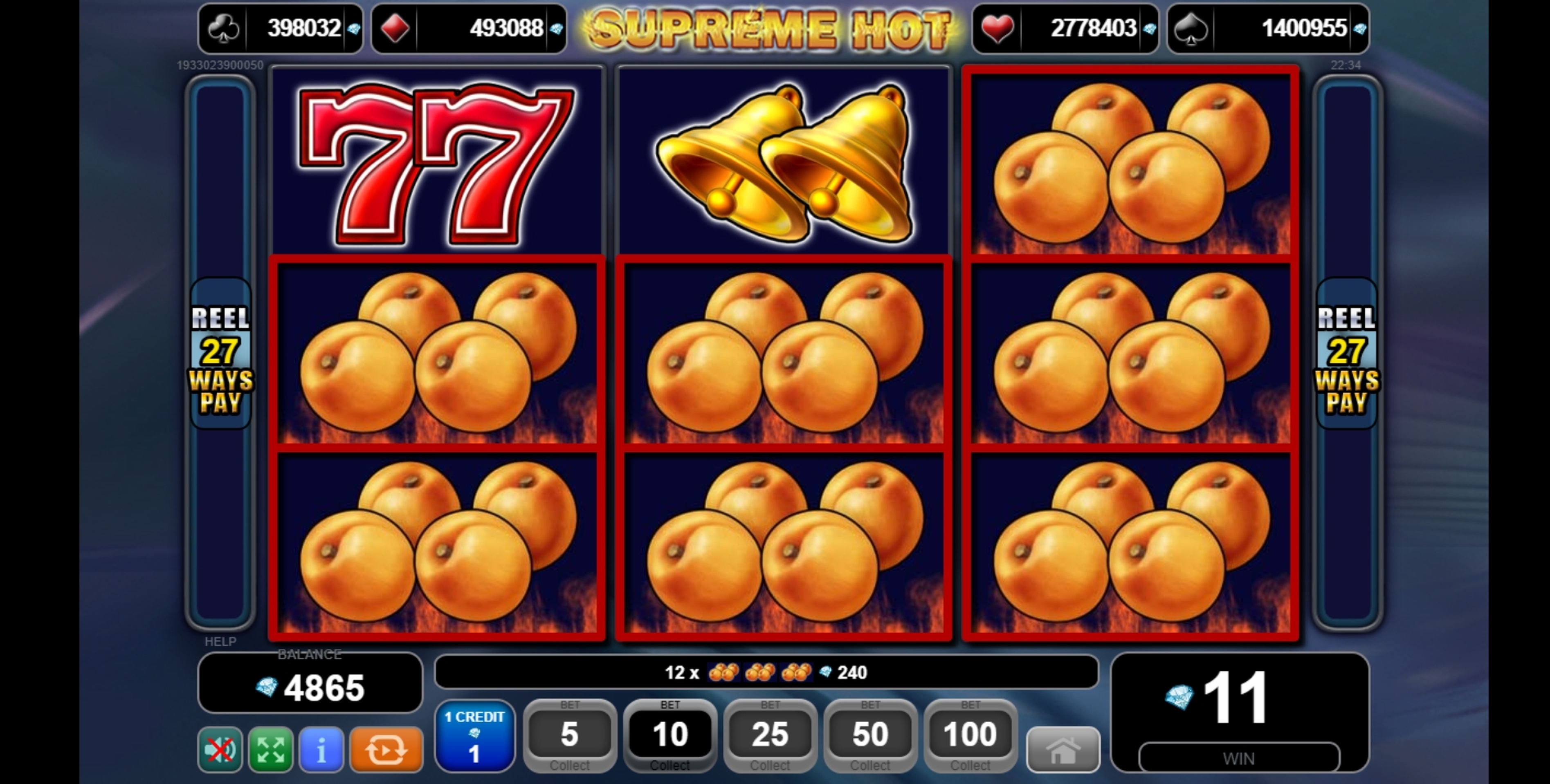 Win Money in Supreme Hot Free Slot Game by EGT
