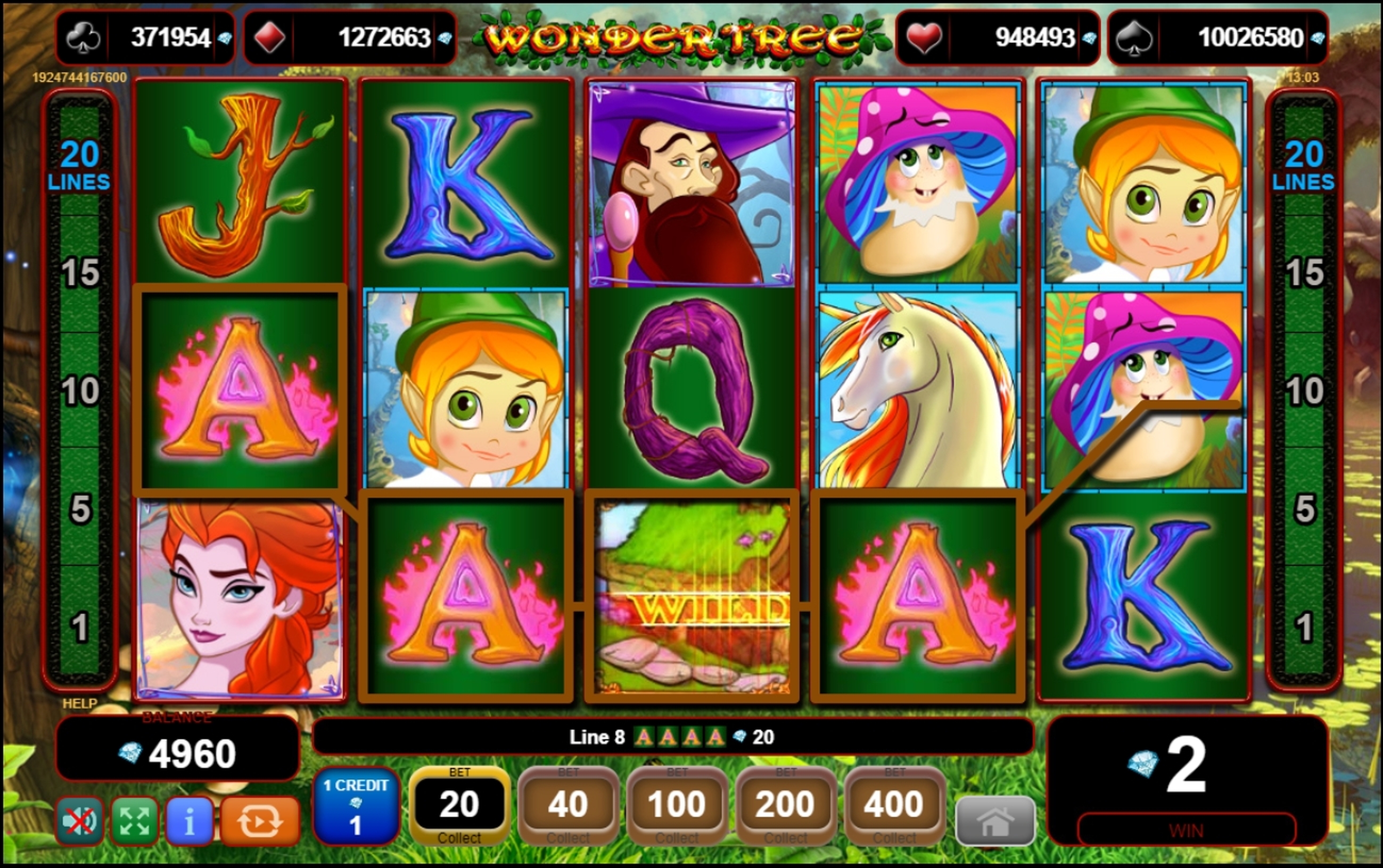Win Money in Wonder Tree Free Slot Game by EGT