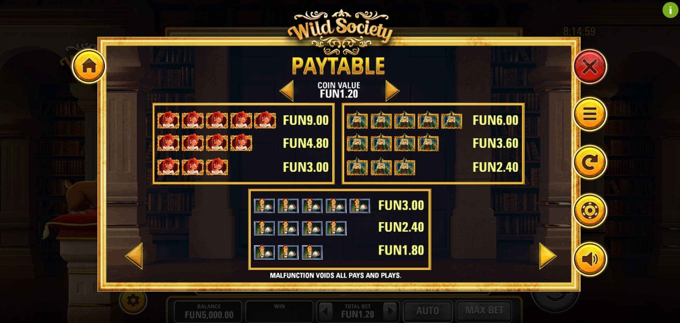 Info of Wild Society Slot Game by Electric Elephant