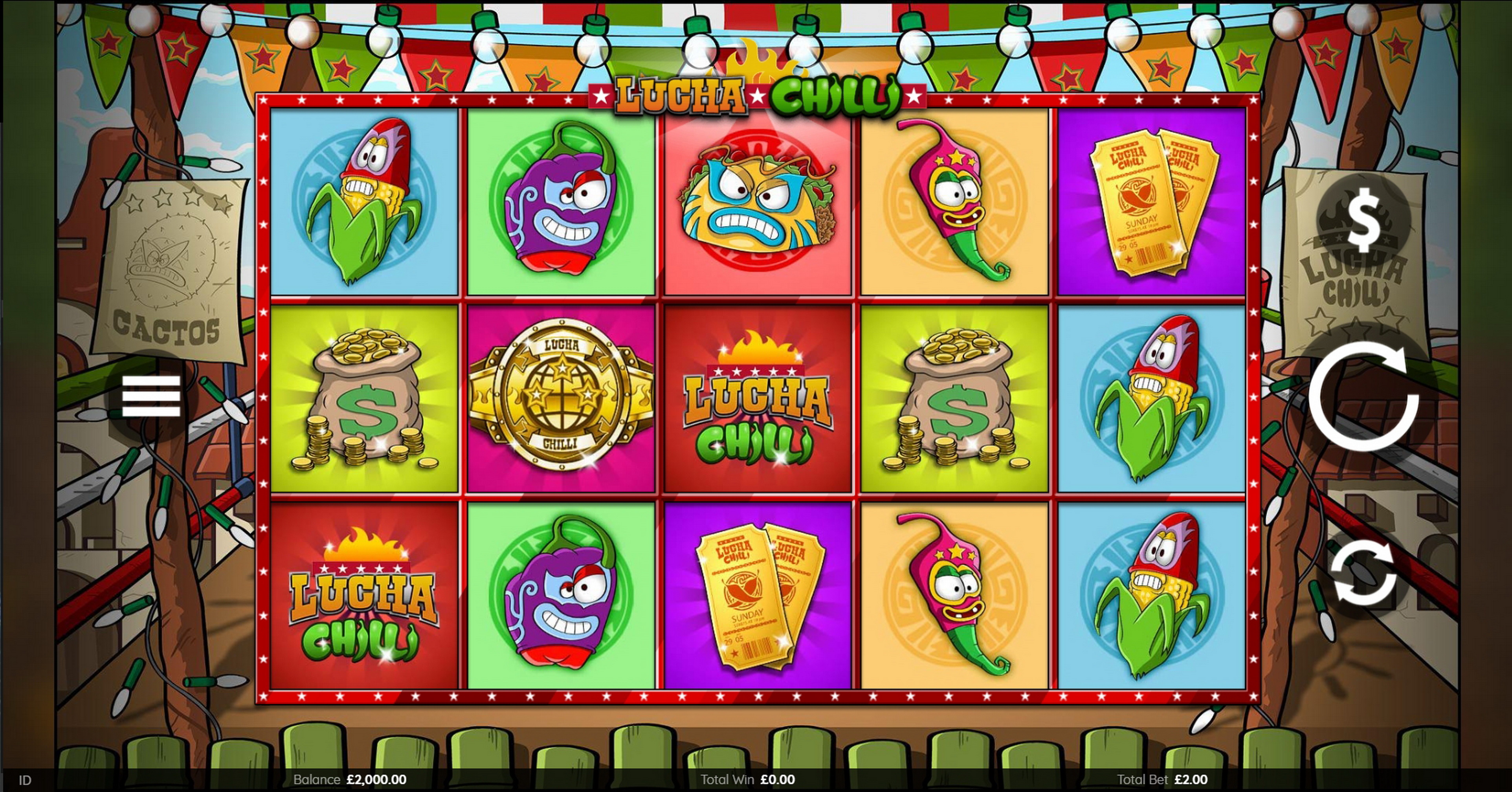 Reels in Lucha Chilli Slot Game by Endemol Games