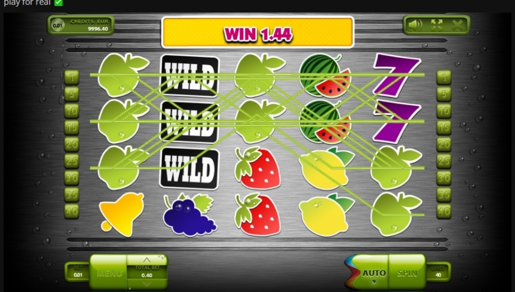 Win Money in Fresh Fruits Free Slot Game by Endorphina