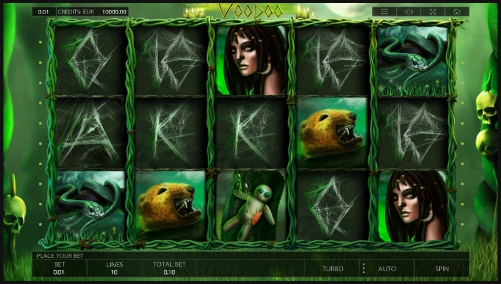 Reels in Voodoo Slot Game by Endorphina