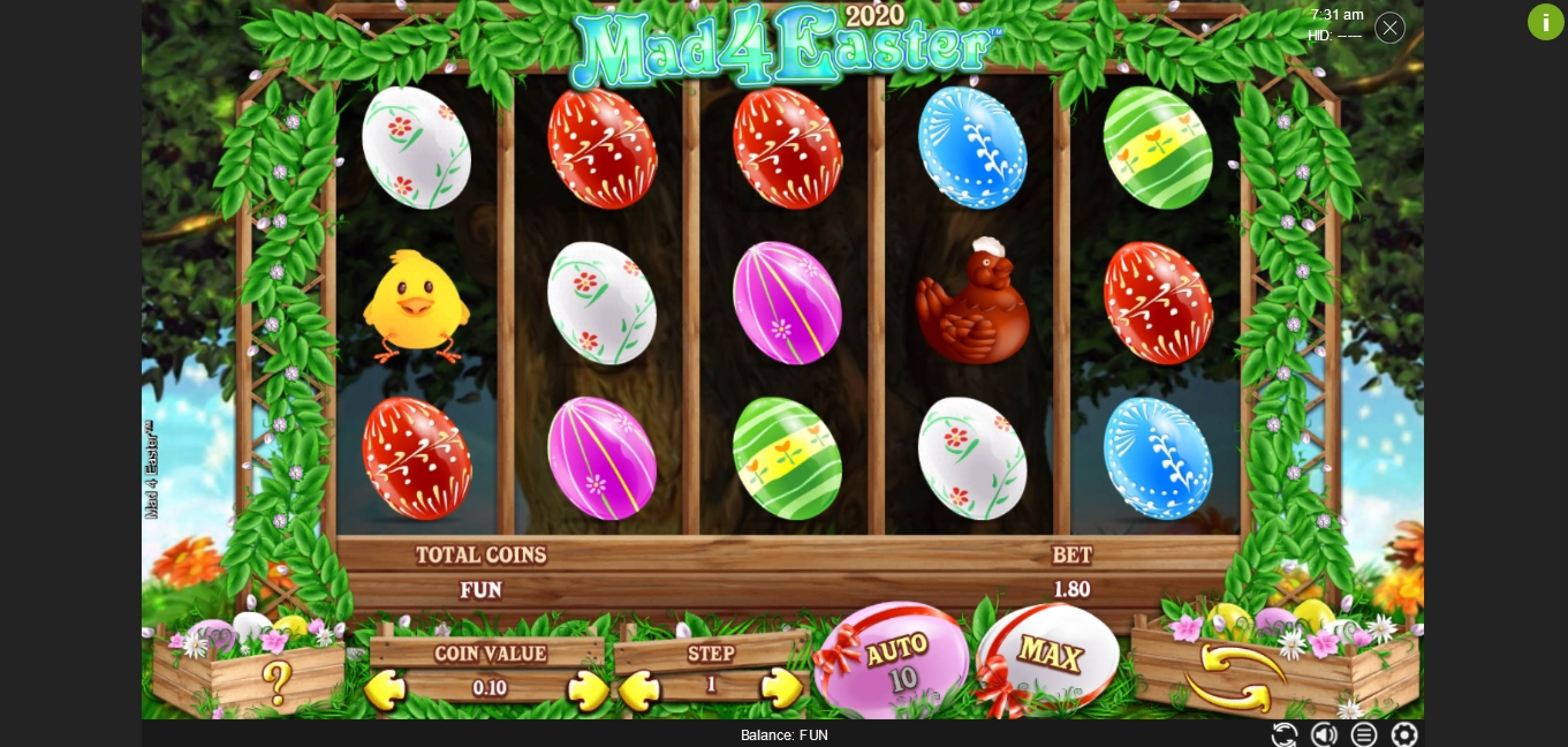 Reels in Mad 4 Easter Slot Game by Espresso Games