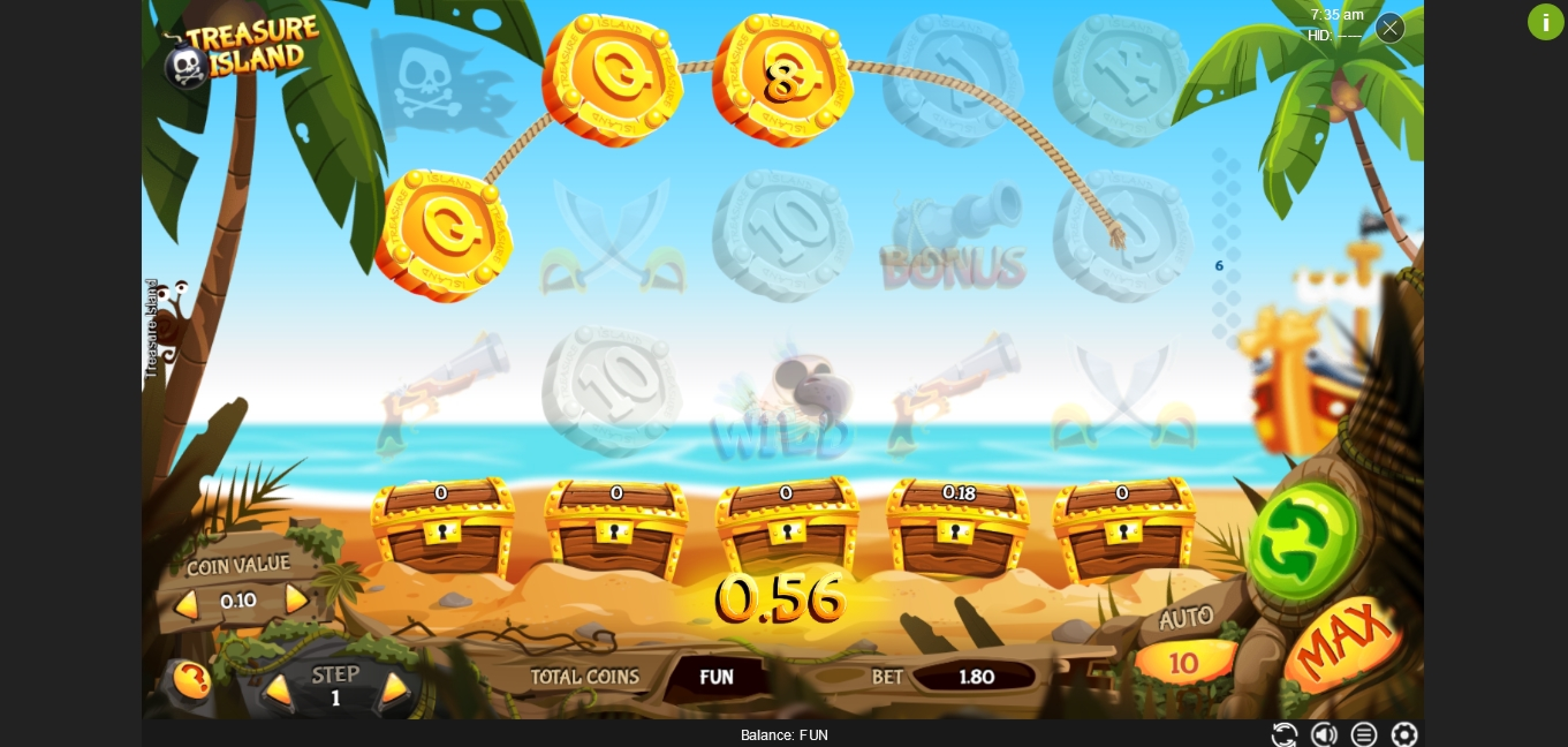 Win Money in Treasure Island Free Slot Game by Espresso Games