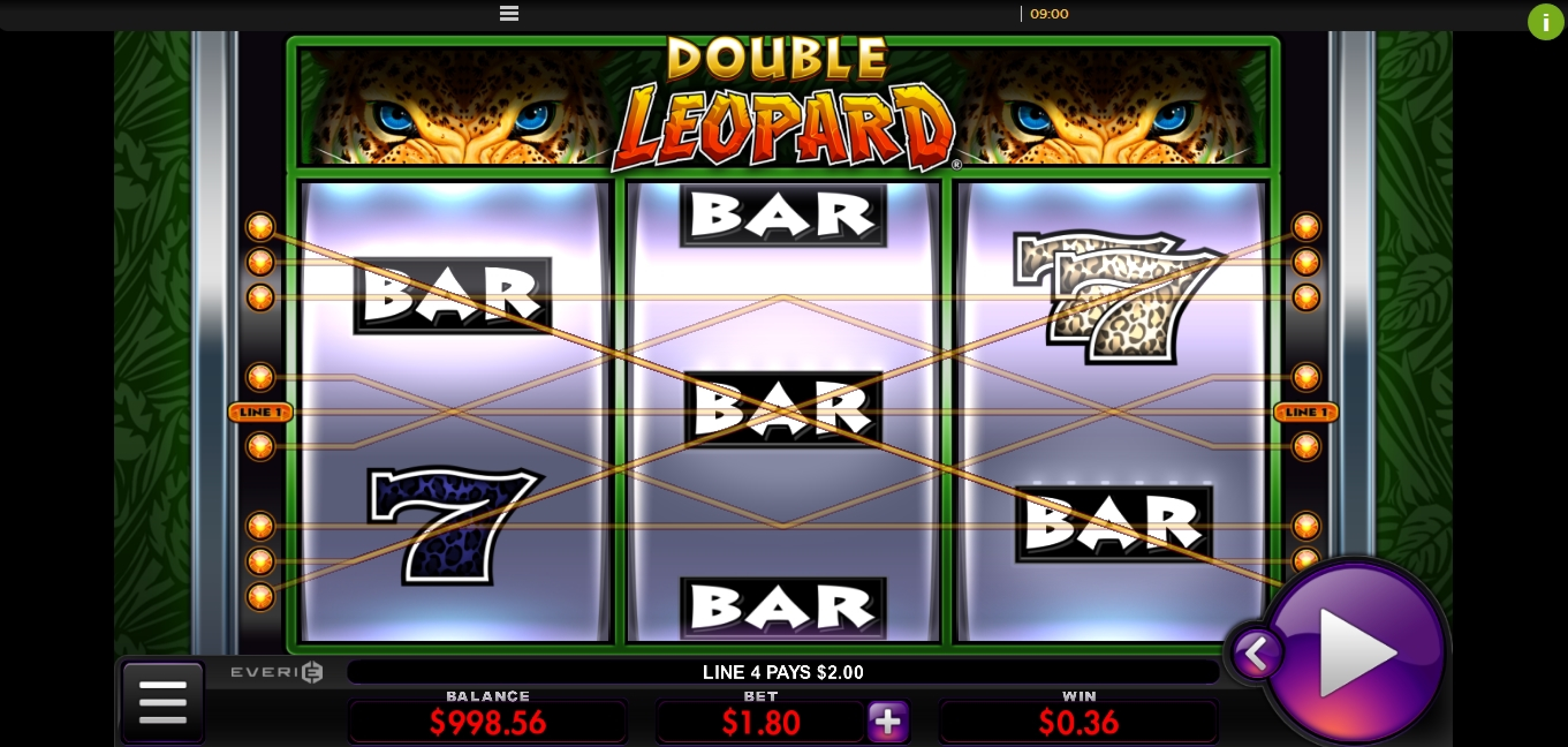 Win Money in Double Leopard Free Slot Game by Everi