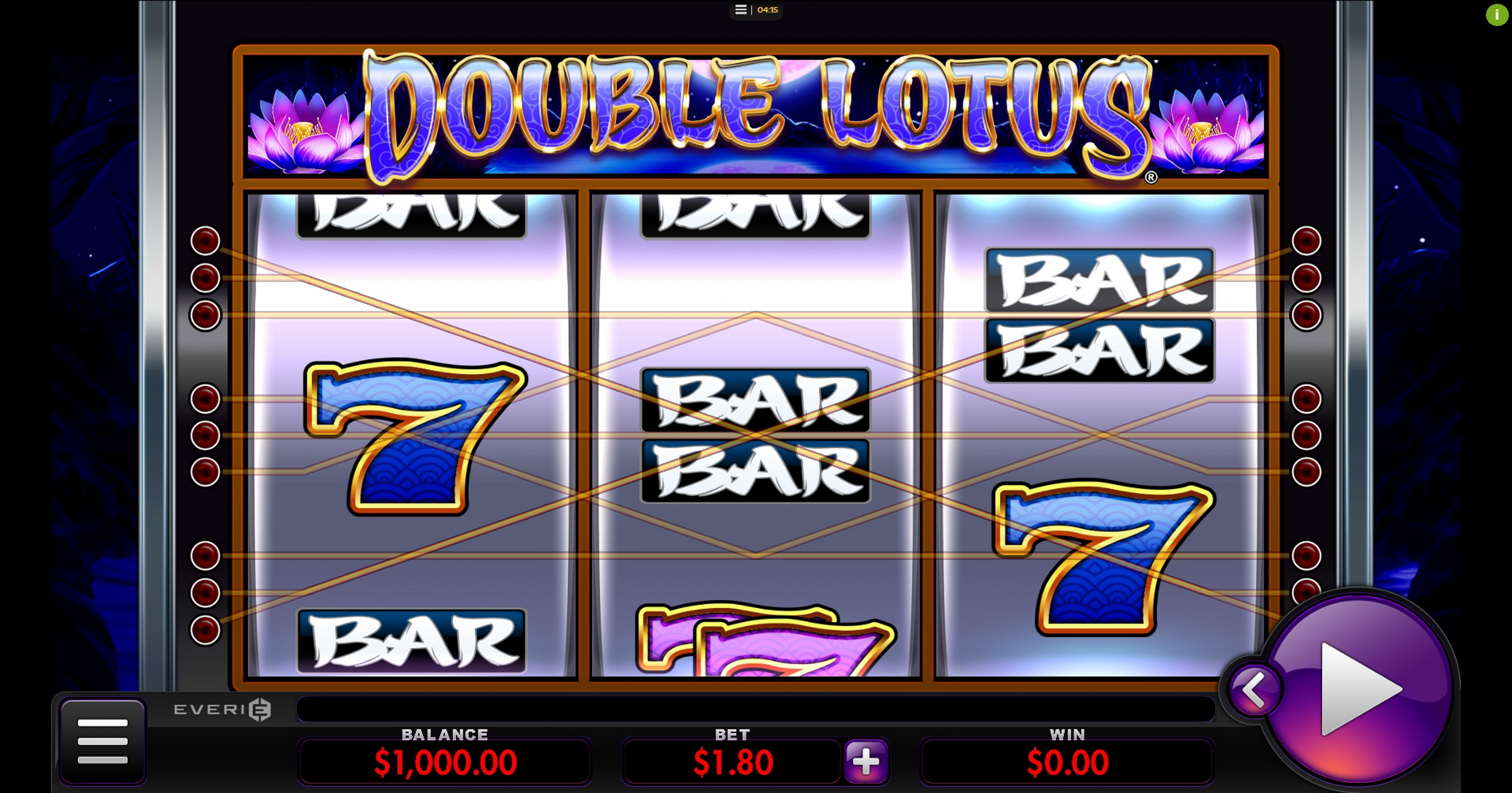 Reels in Double Lotus Slot Game by Everi