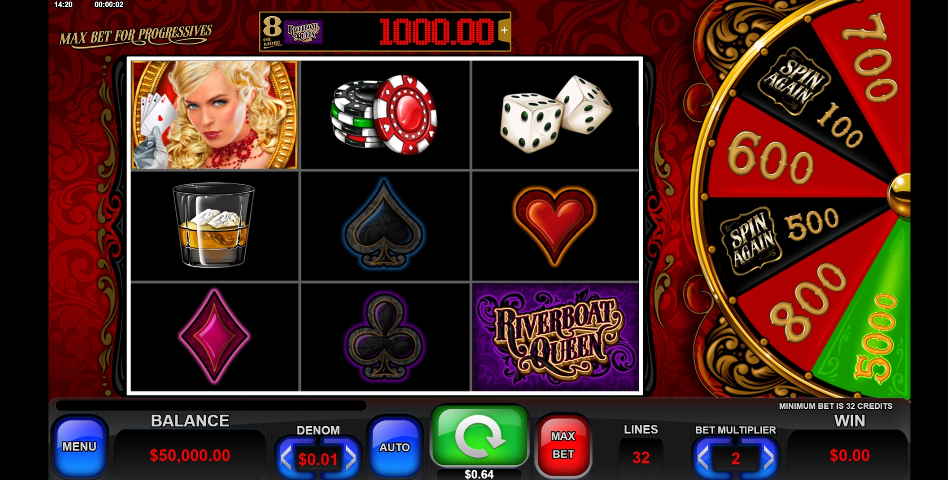Reels in Riverboat Queen Slot Game by Everi