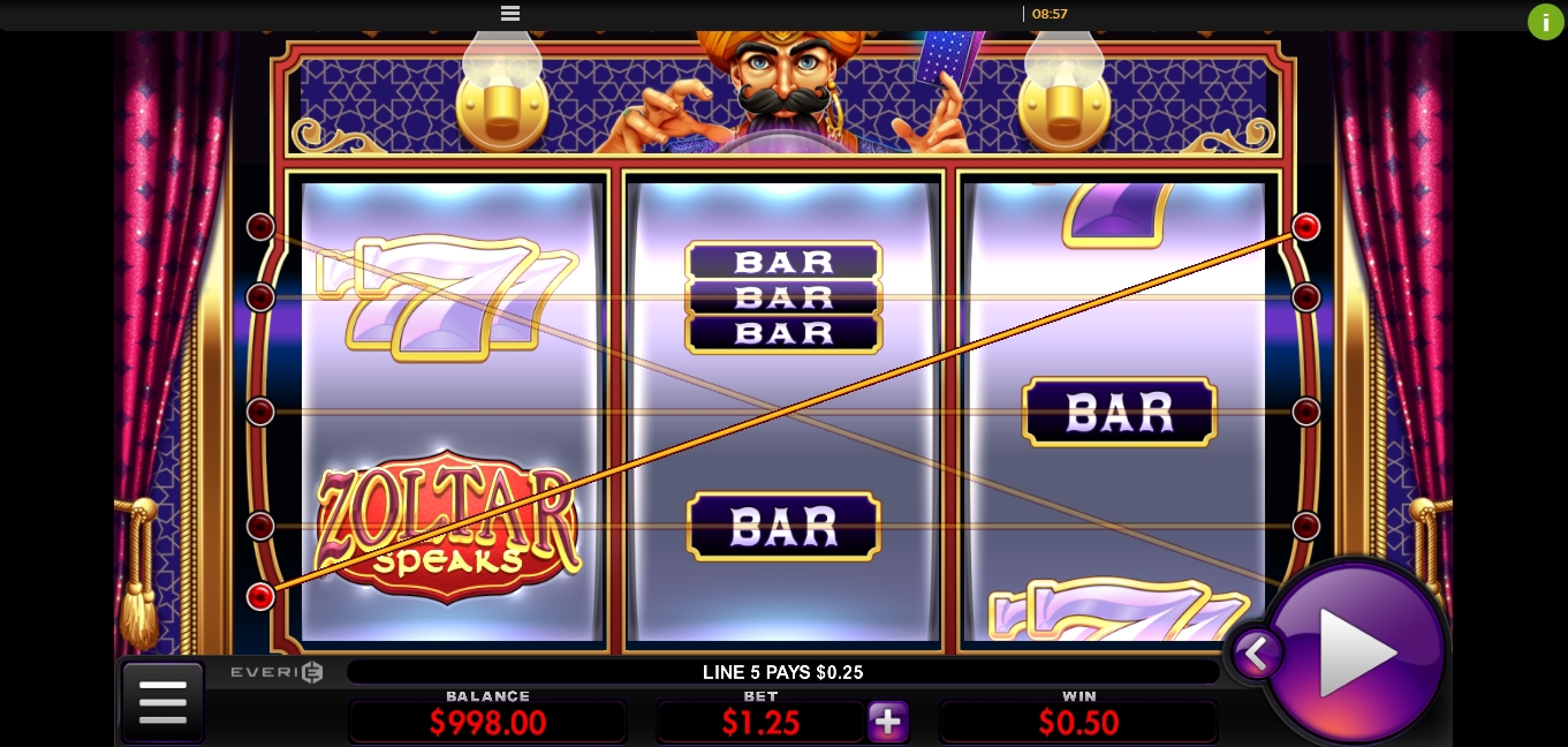 Win Money in Zoltar Speaks Free Slot Game by Everi