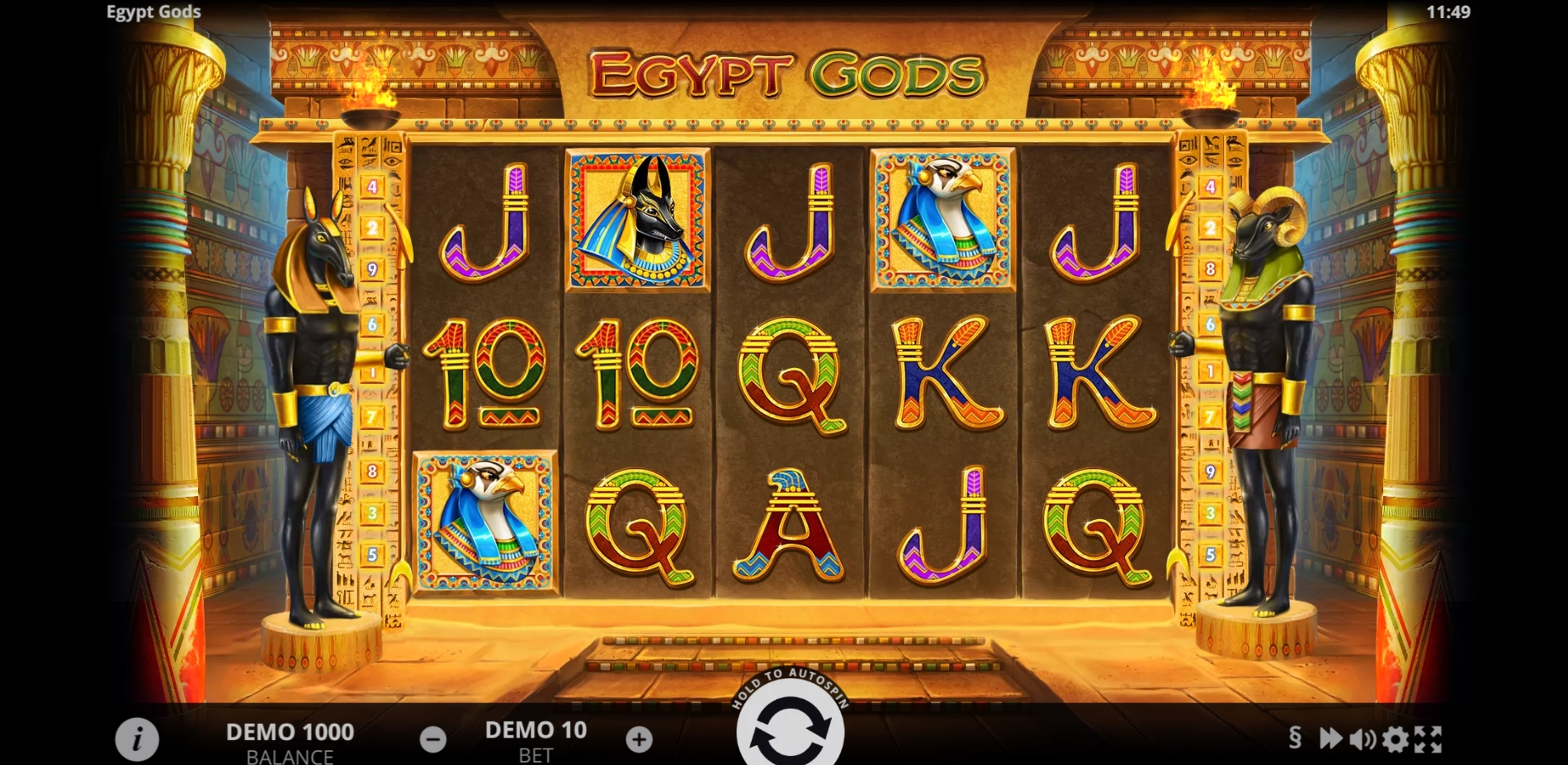 Reels in Egypt Gods Slot Game by Evoplay Entertainment