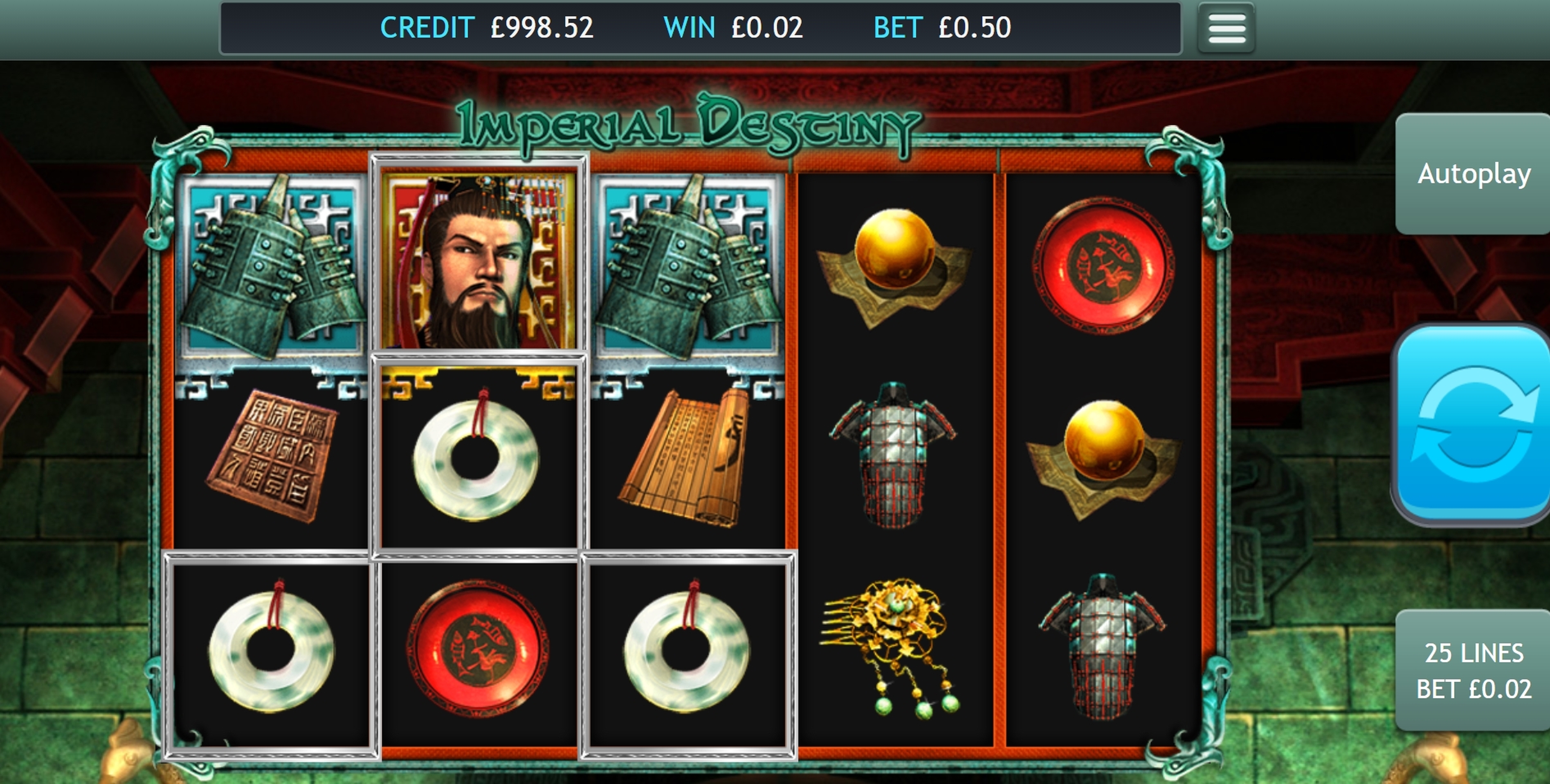 Win Money in Imperial Destiny Free Slot Game by EYECON