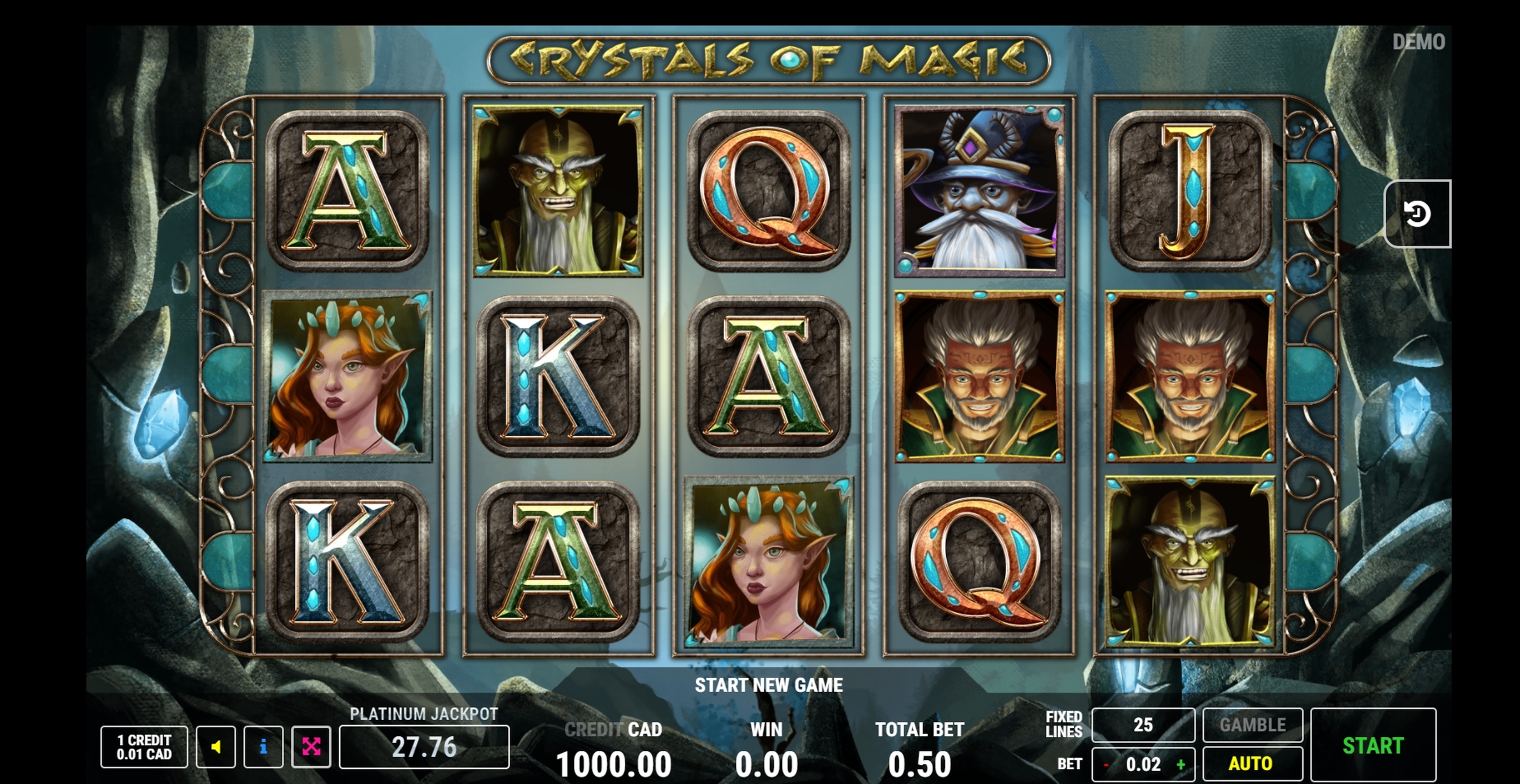 Reels in Crystals of Magic Slot Game by Fazi Gaming