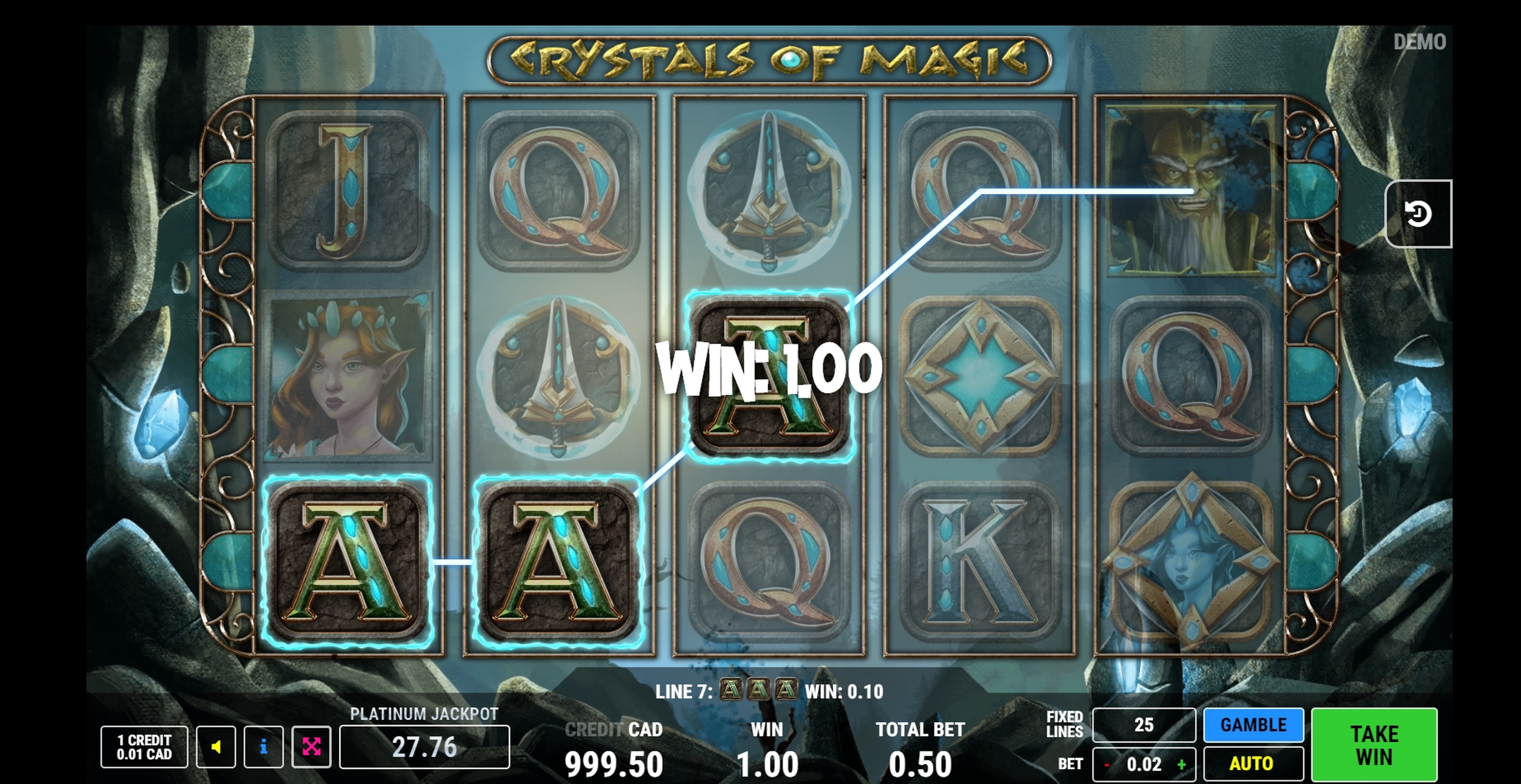 Win Money in Crystals of Magic Free Slot Game by Fazi Gaming