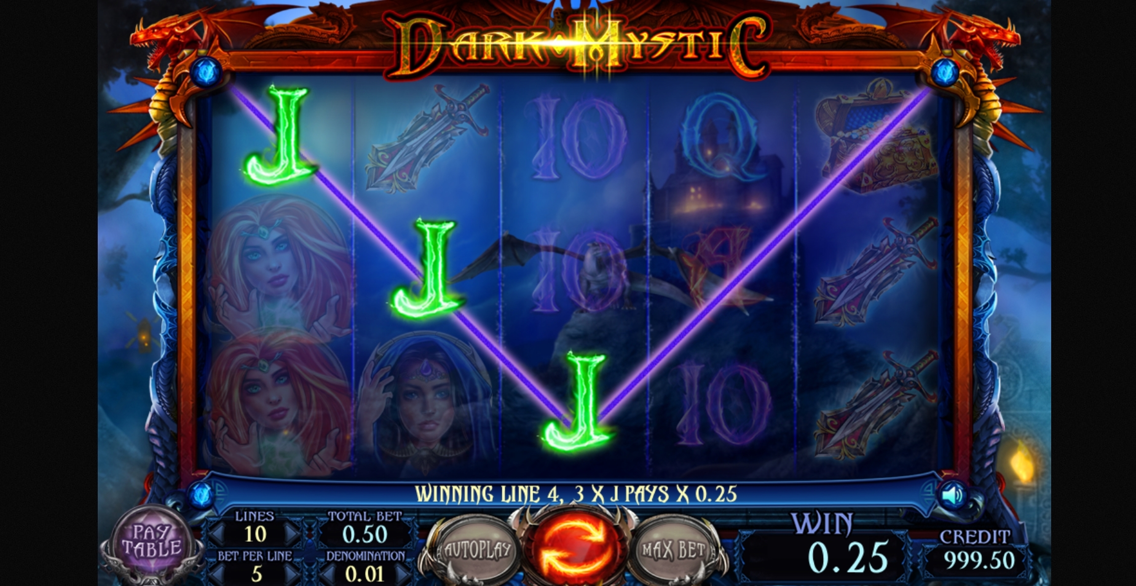 Win Money in Dark Mystic Free Slot Game by Felix Gaming