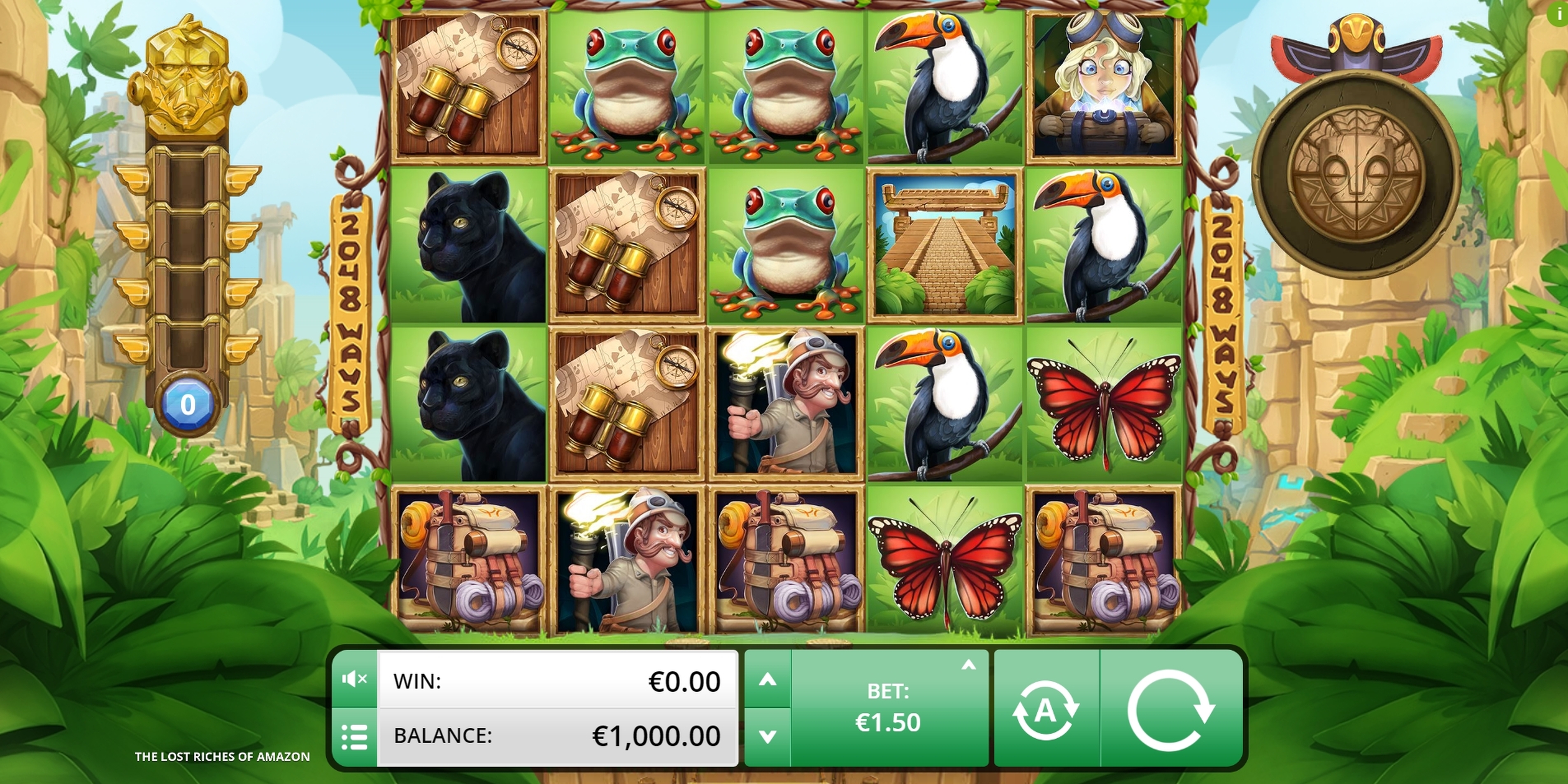 Reels in The Lost Riches of Amazon Slot Game by Foxium