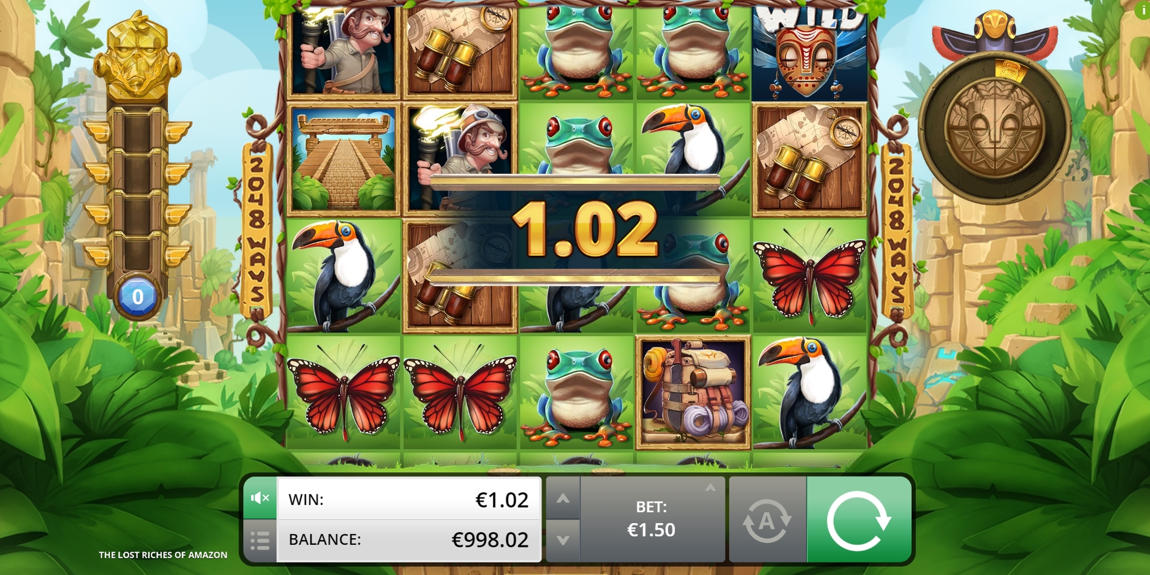 Win Money in The Lost Riches of Amazon Free Slot Game by Foxium