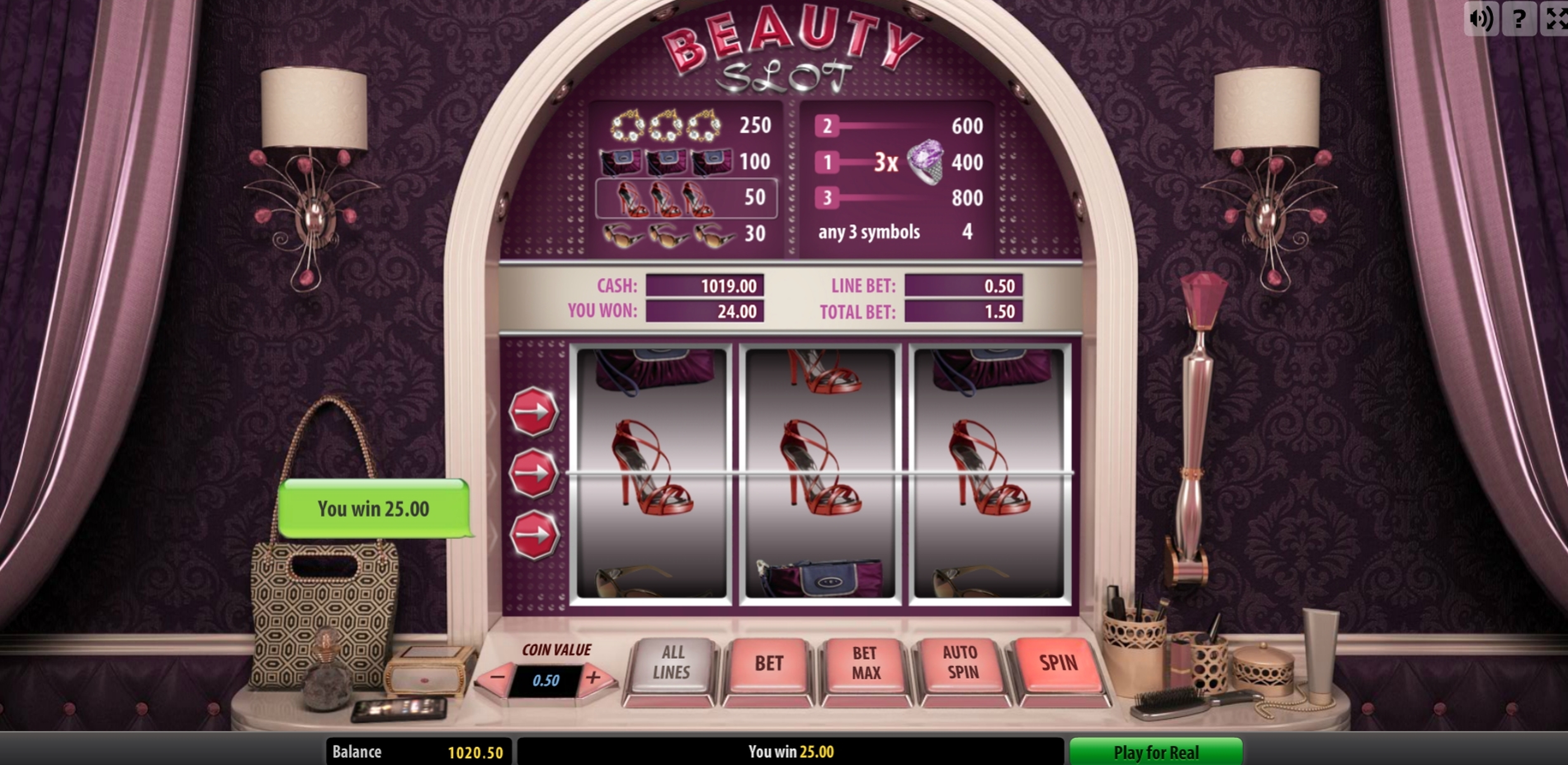 Win Money in Beauty Slot Free Slot Game by Fugaso