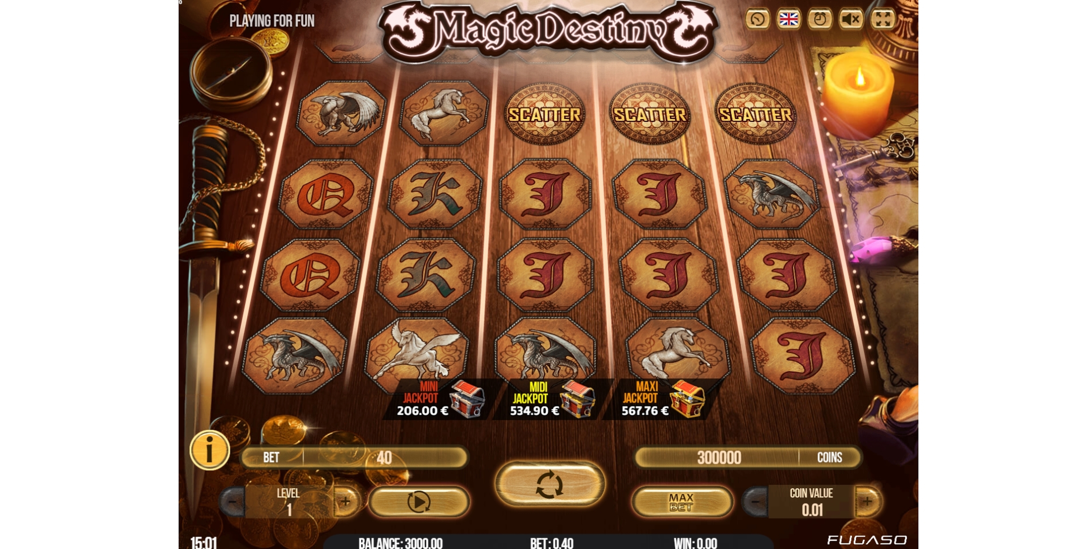 Reels in Magic Destiny Slot Game by Fugaso