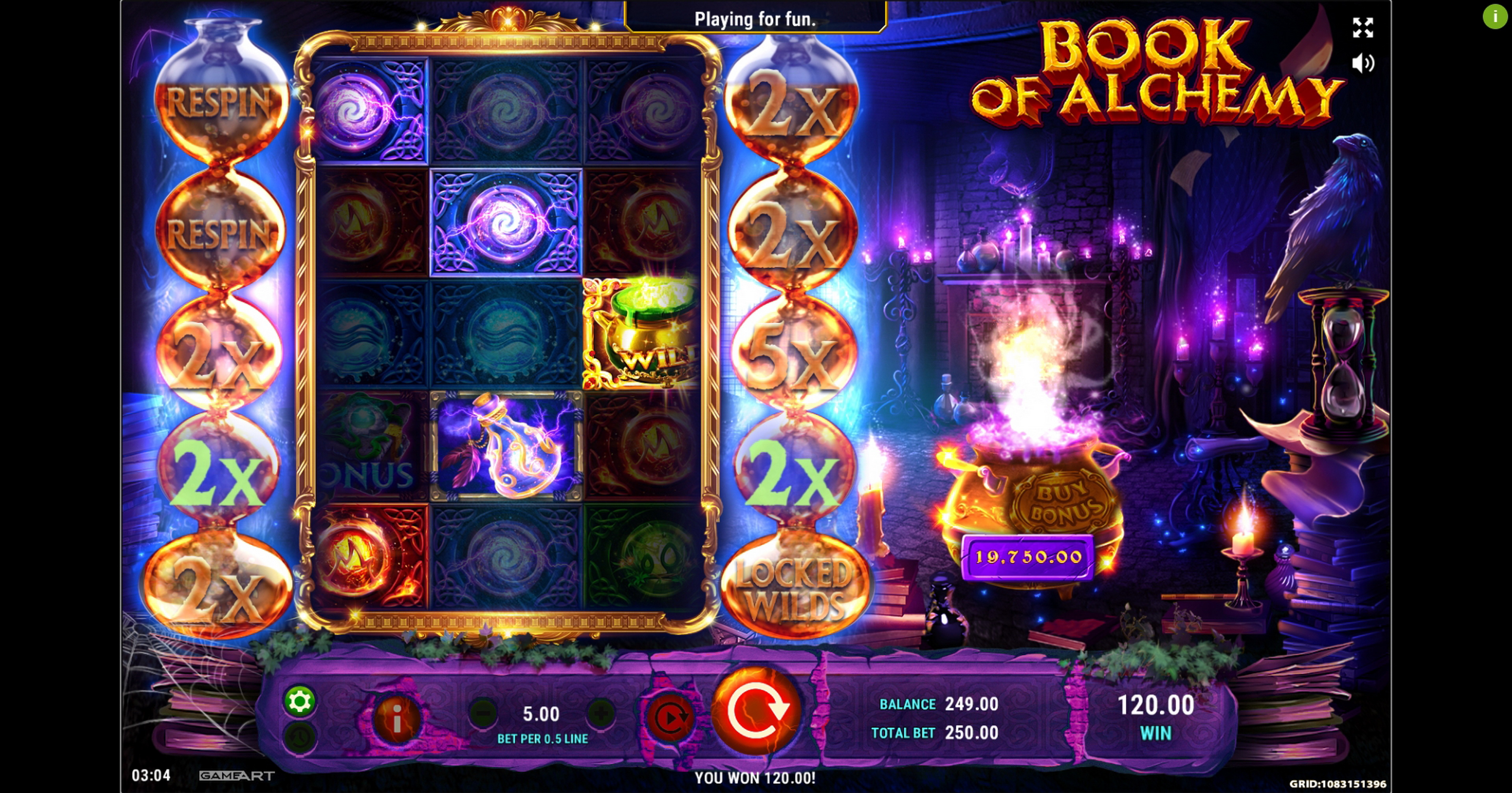 Win Money in Book of Alchemy Free Slot Game by GameArt