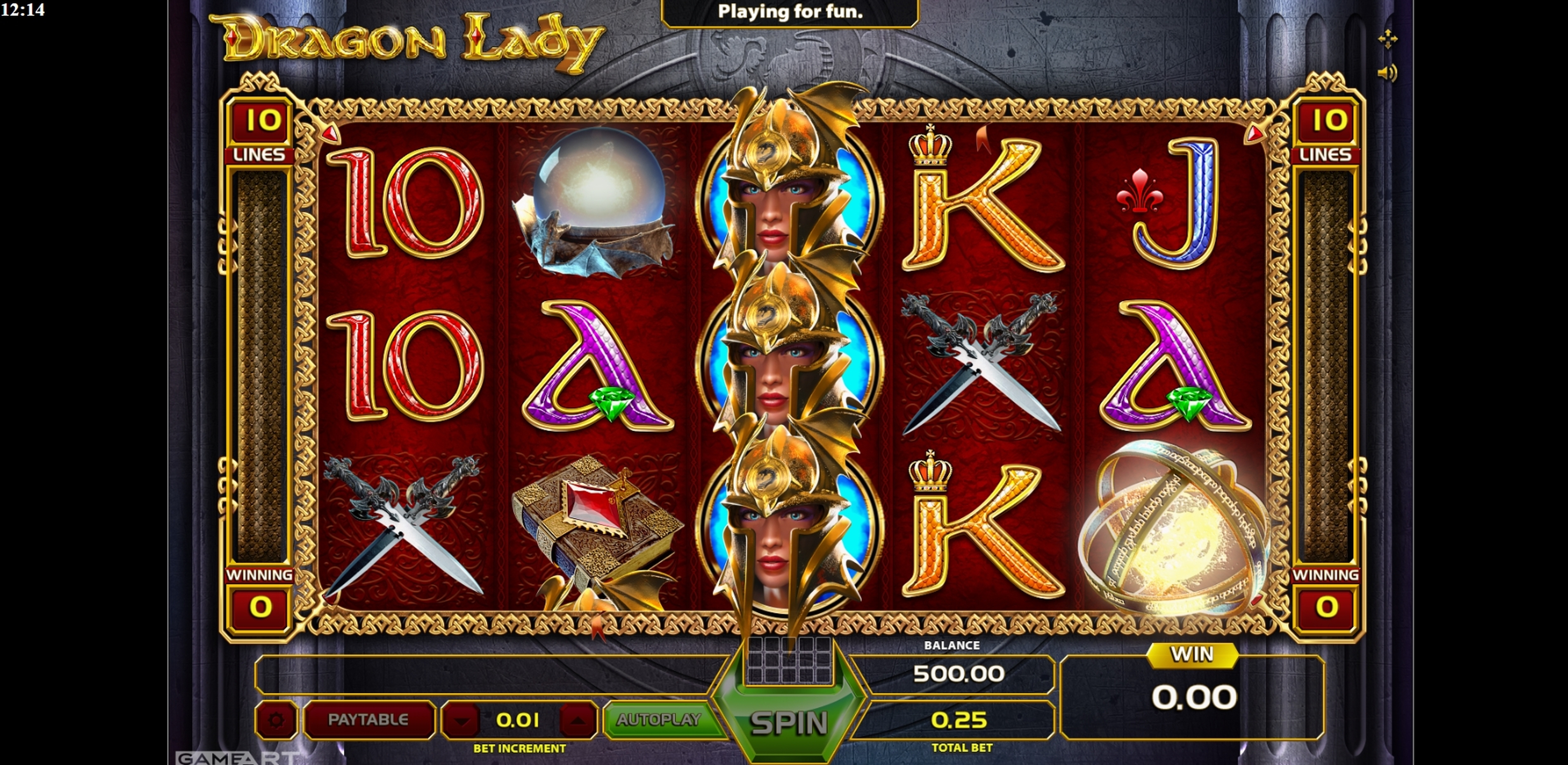 Reels in Dragon Lady Slot Game by GameArt