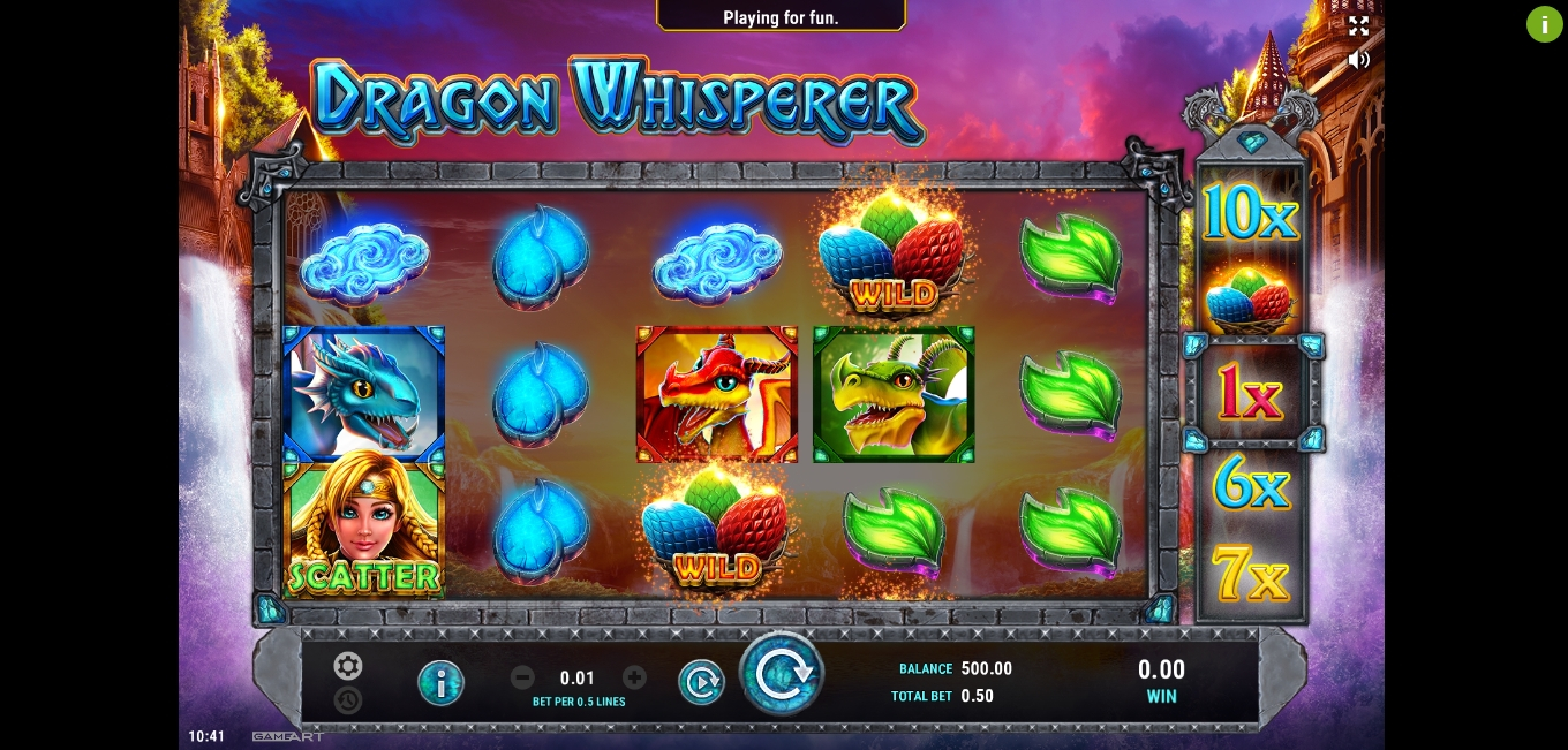 Reels in Dragon Whisperer Slot Game by GameArt