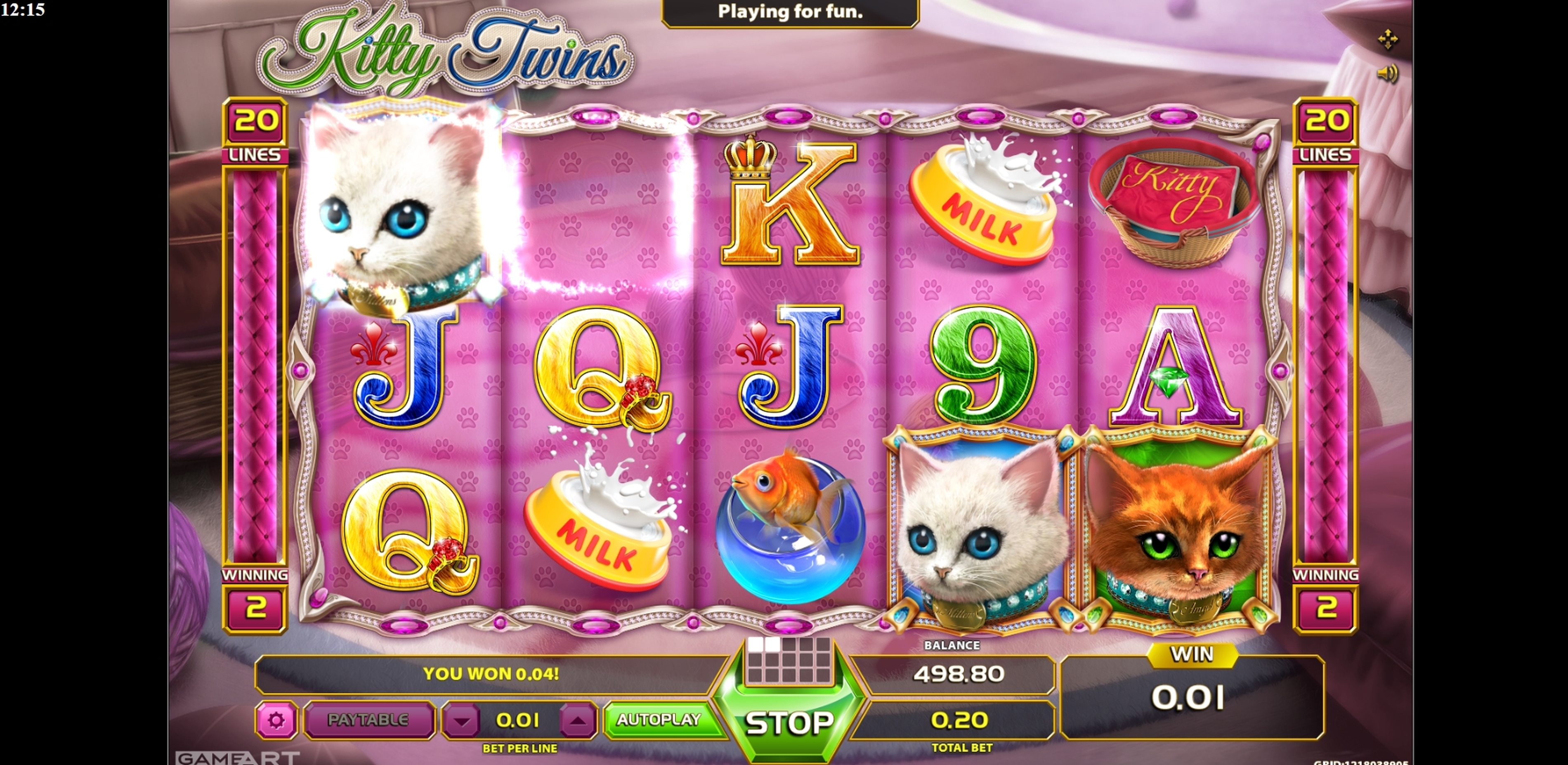 Win Money in Kitty Twins Free Slot Game by GameArt
