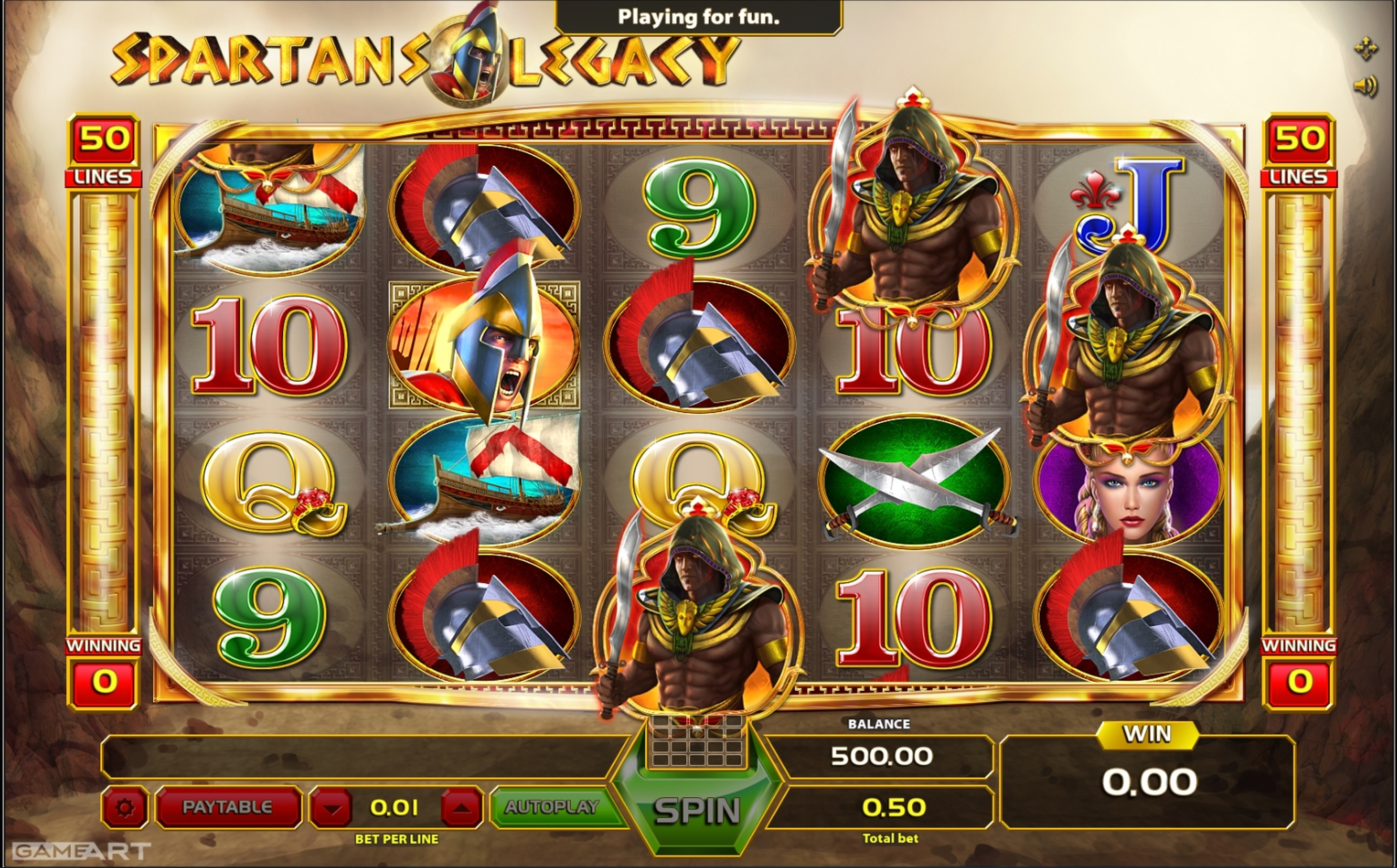 Reels in Spartans Legacy Slot Game by GameArt