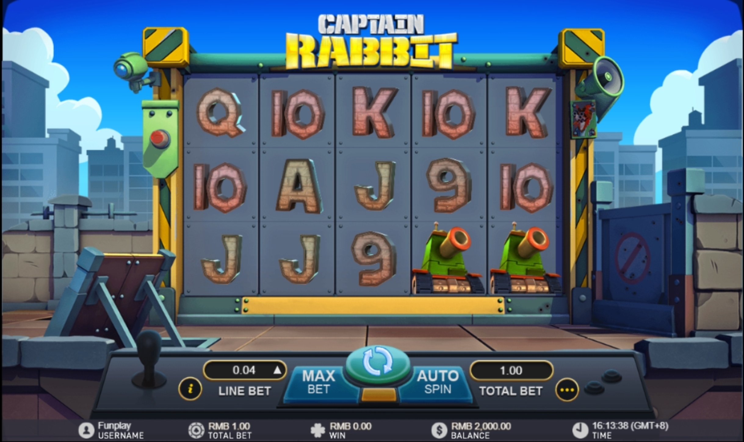 Reels in Captain Rabbit Slot Game by Gameplay Interactive