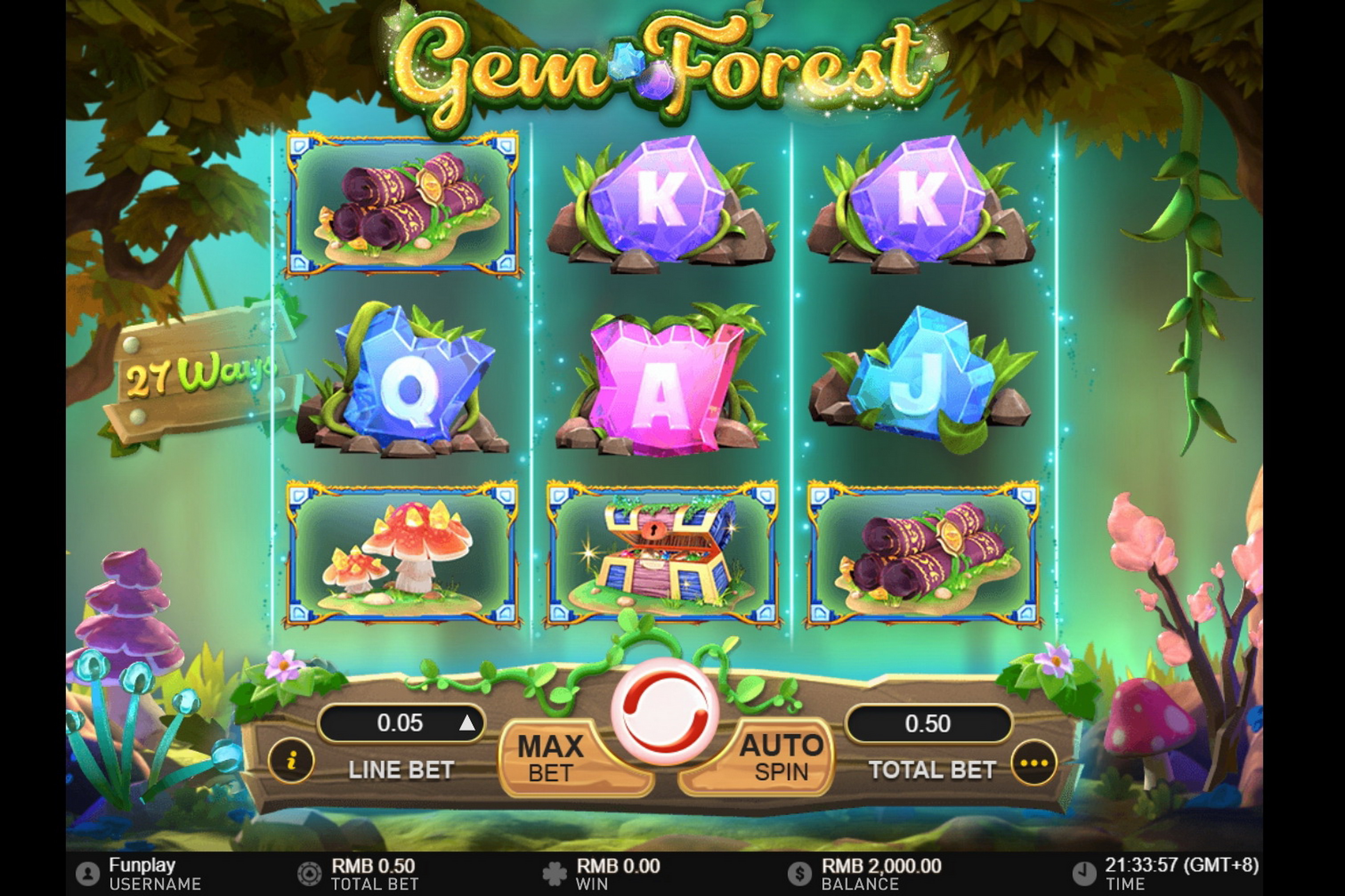 Reels in Gem Forest Slot Game by Gameplay Interactive