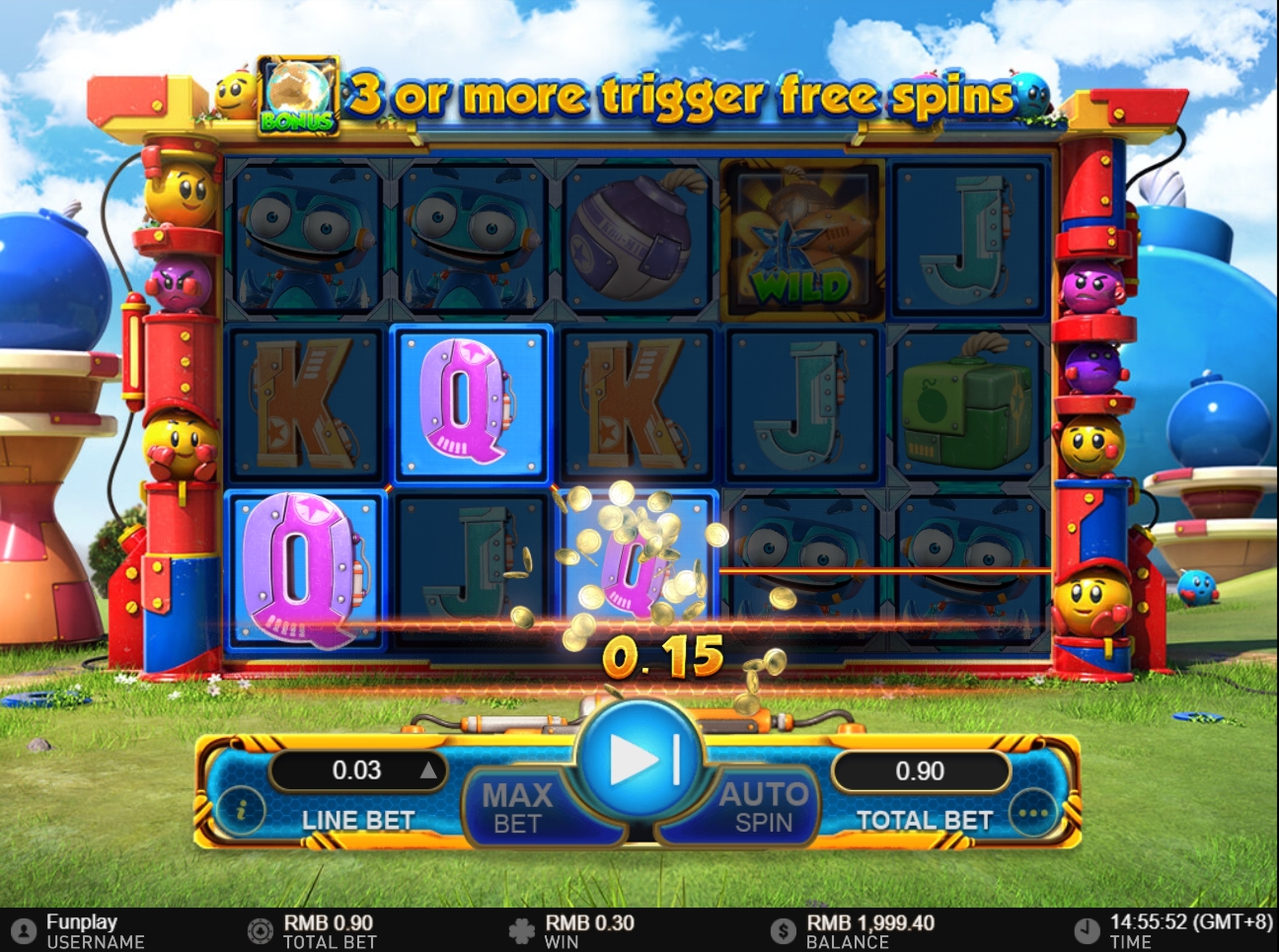 Win Money in Lucky Bomber Free Slot Game by Gameplay Interactive