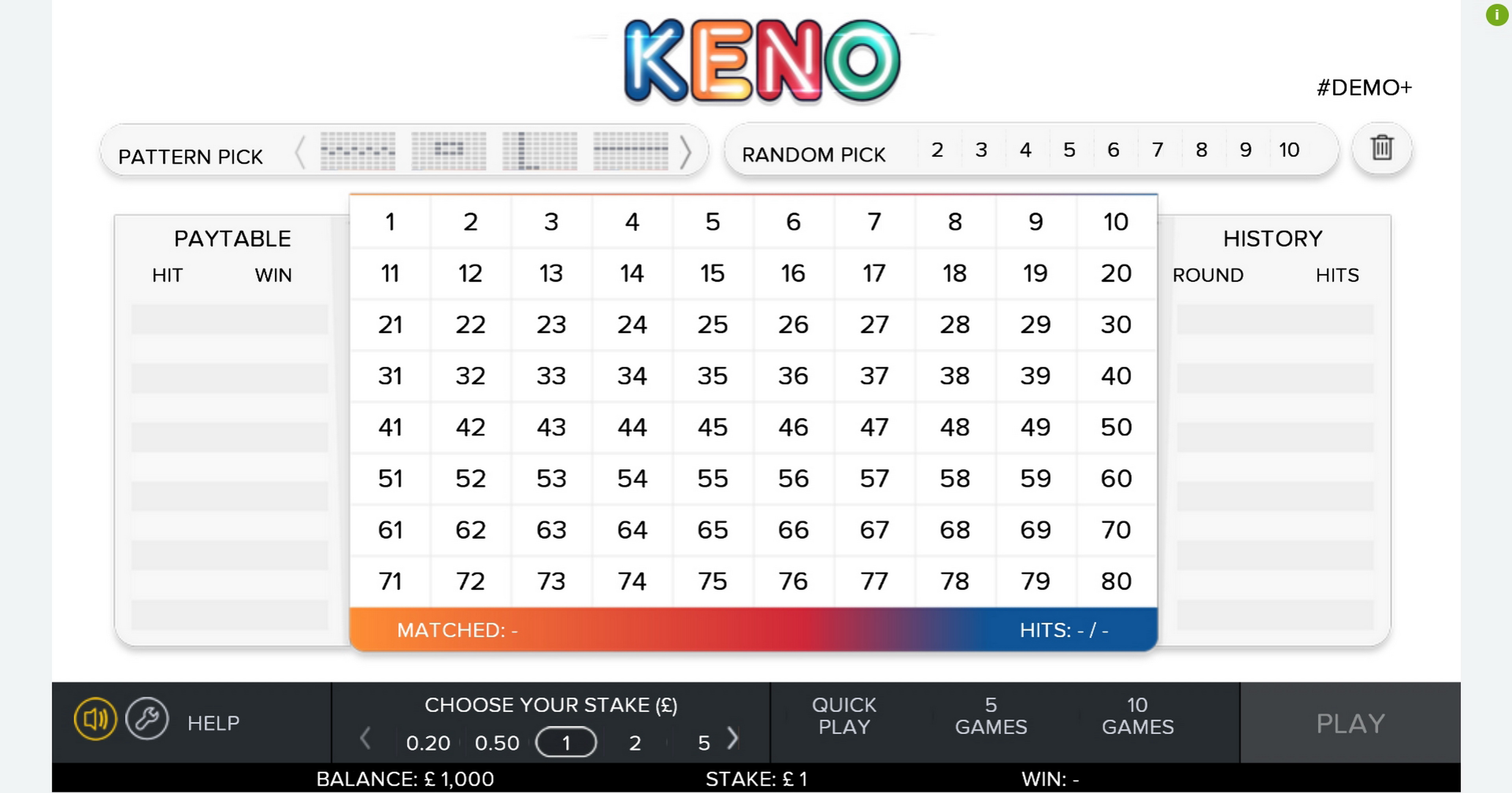 Reels in Keno 80 Slot Game by Gamevy