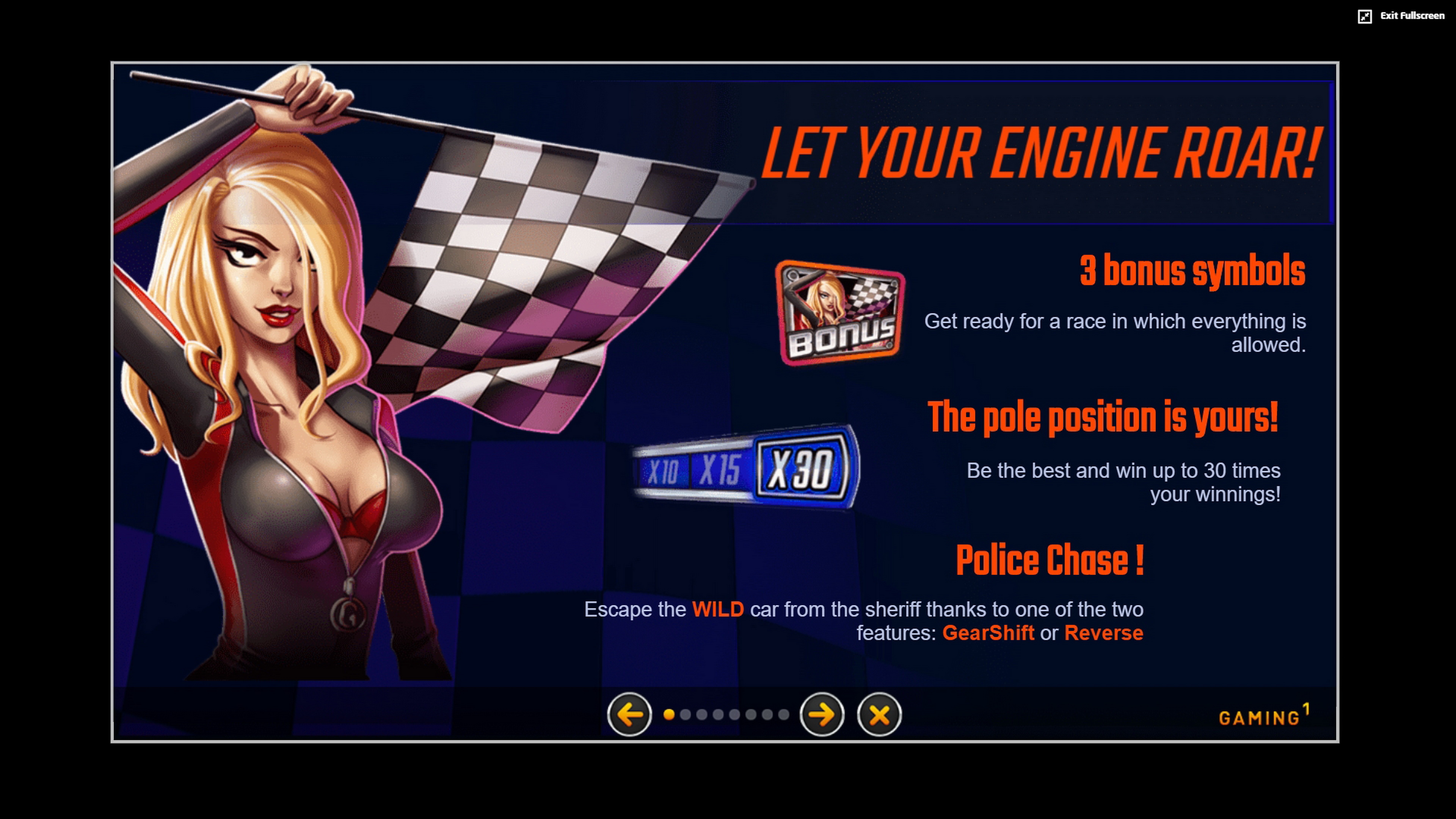 Info of Boost Racers City Edition Slot Game by GAMING1