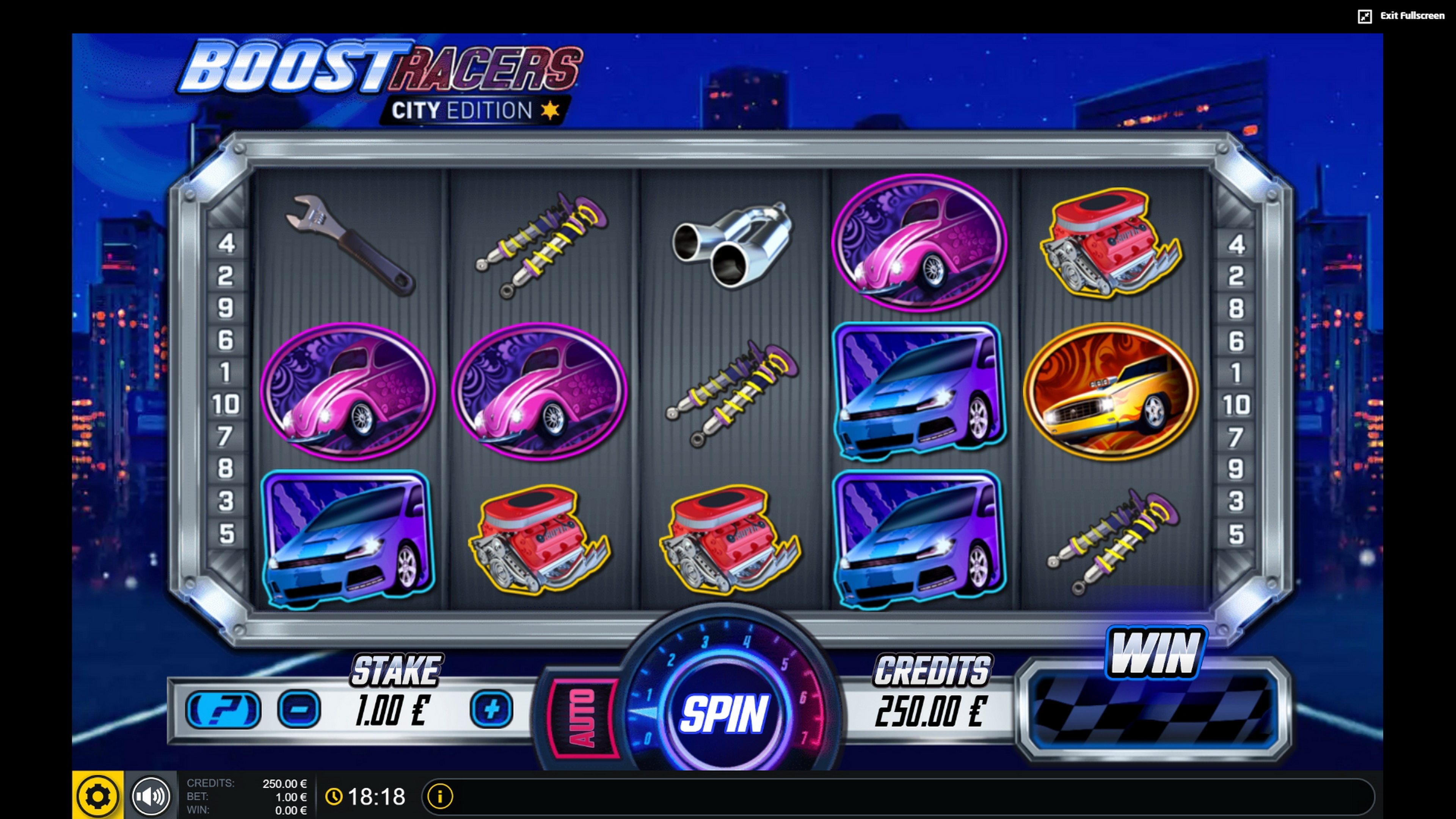 Reels in Boost Racers City Edition Slot Game by GAMING1